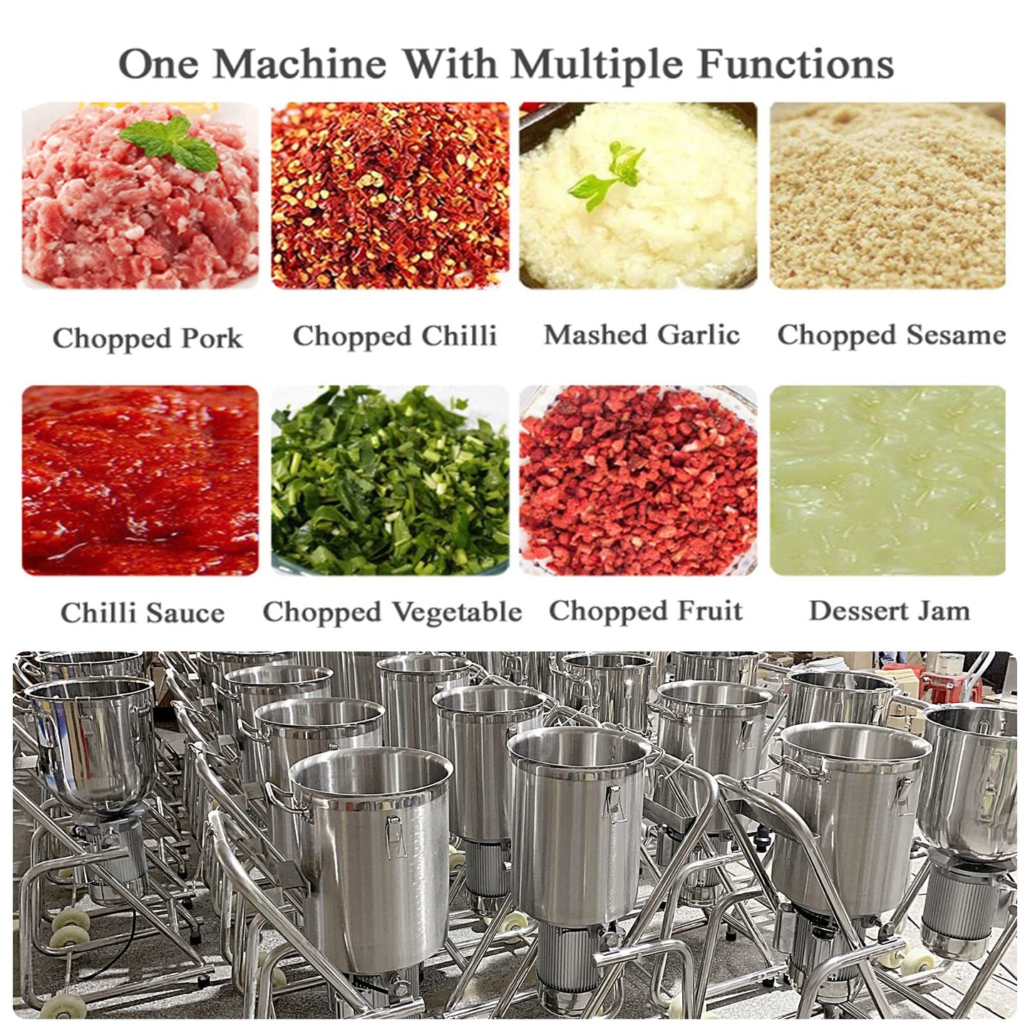 Commercial Food Cutter and Food Processor,Meat Chopper Machine Stainless Steel Universal Food Mixer Vegetable Industrial Fruit Blender,Vegetable Blender,Animal Feed Cutter & Mixer for Farm (20L)