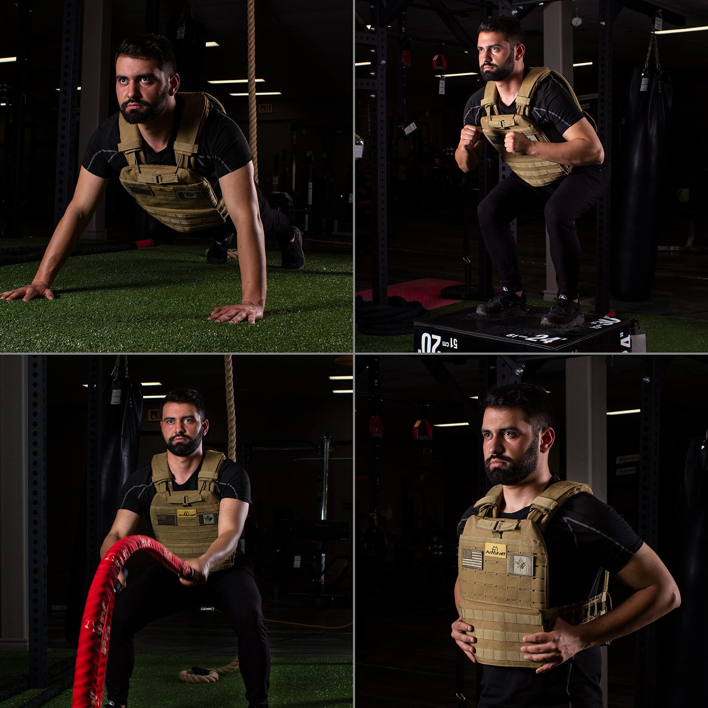 AmStaff Fitness Weight Vest Plates – 11LB – All Standard Size Weight Carriers – WODs, Workout, Strength and Endurance Training, Running – 3D Curved Ergonomic Design – (2) x(5.5LB) (Sold in Pair)