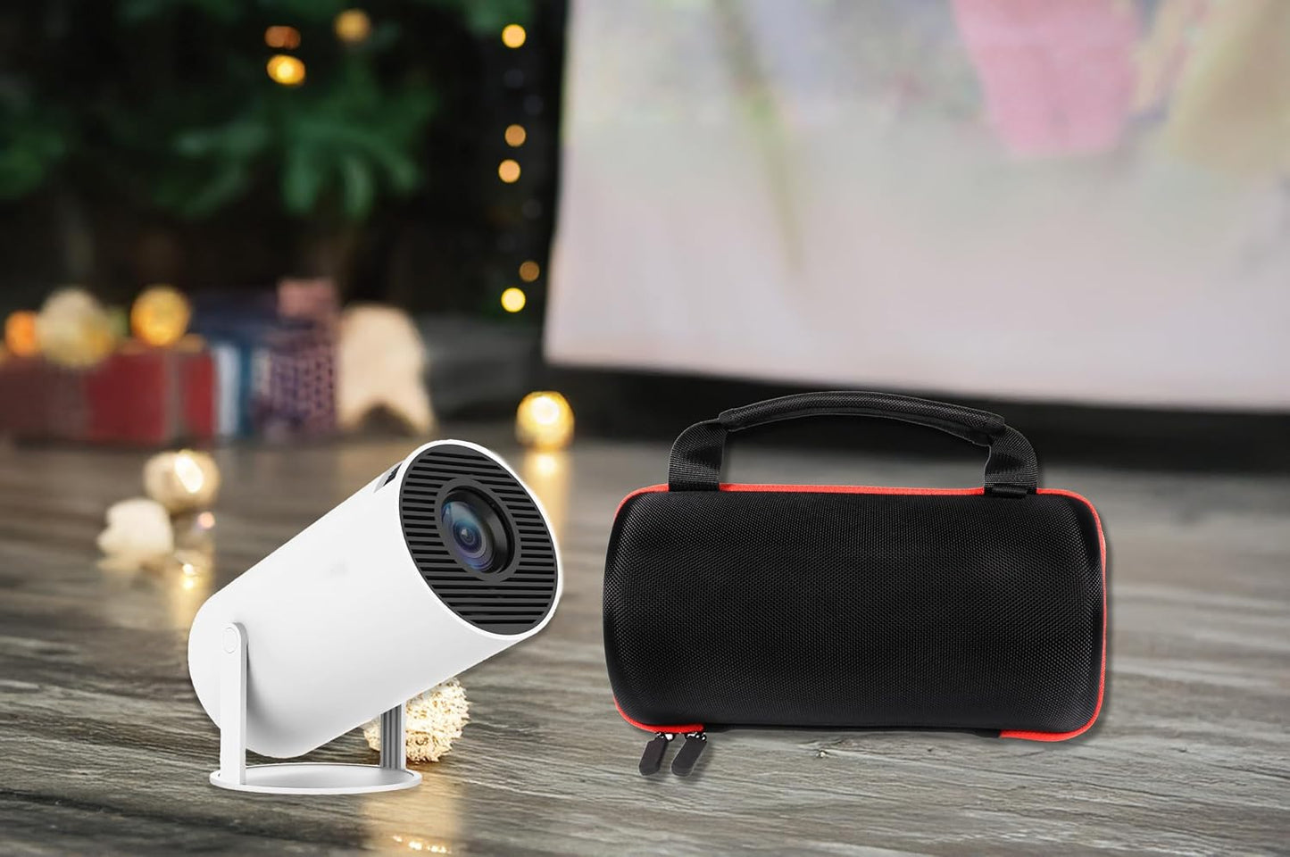 Case for Mini projector compatible with Alwtniet, PANSEBA, travel organizer for mini projector, remote controller