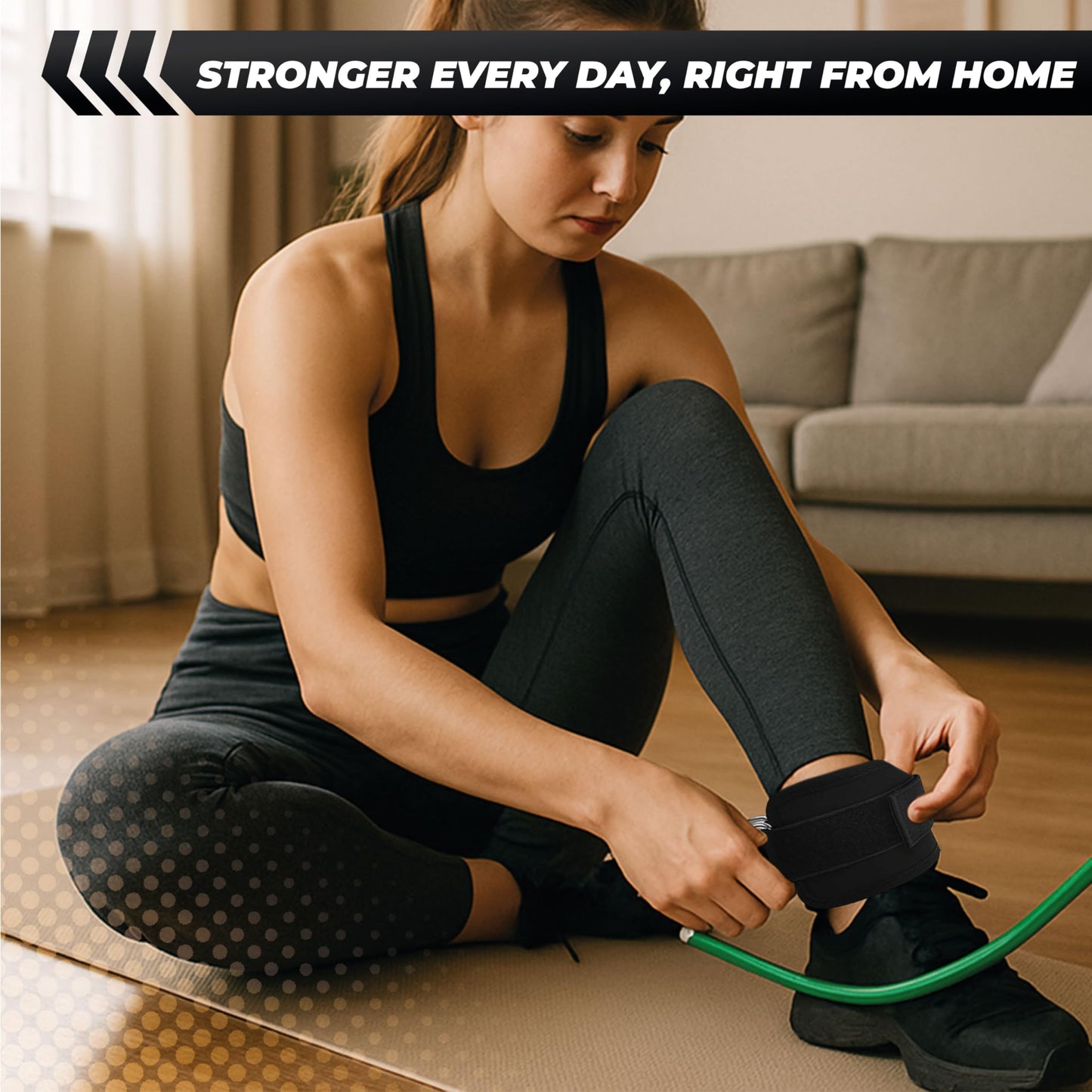 Slant Board for Calf Stretching & Squat Wedge + Ankle Resistance Bands – Glute & Leg Workout Equipment for Women – Booty Trainer Kit with Blocks, Bands & Towels – At Home Gym Set