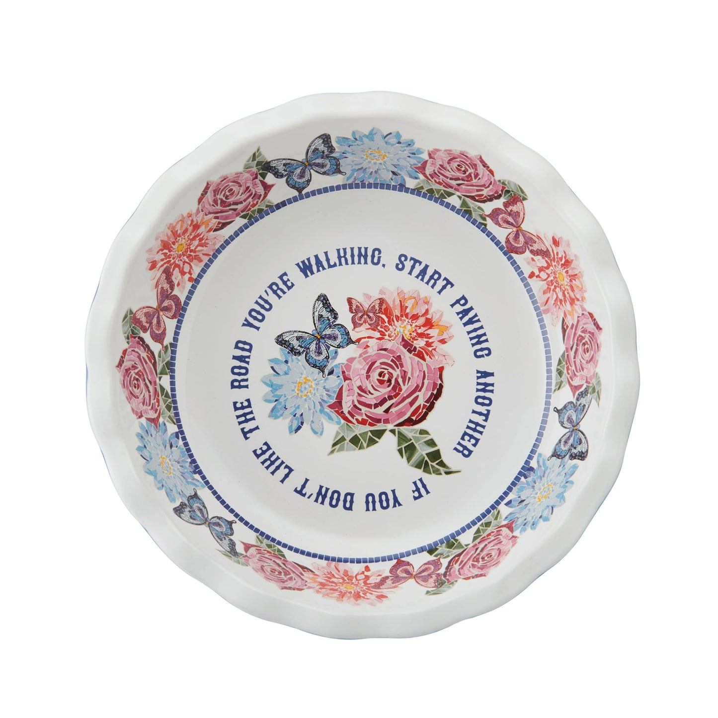 Dolly Parton Pie Dish Durable Stoneware, Even Heat Distribution, Perfect for Sweet and Savory Baking, 10.08 x 10.24 x 2.4 Inch