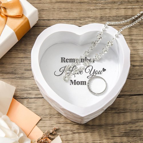Mom and Daughter Figurine Keepsake Box - Hand-Painted 3D Jewelry & Trinket Box | Perfect Gift for Mother's Day