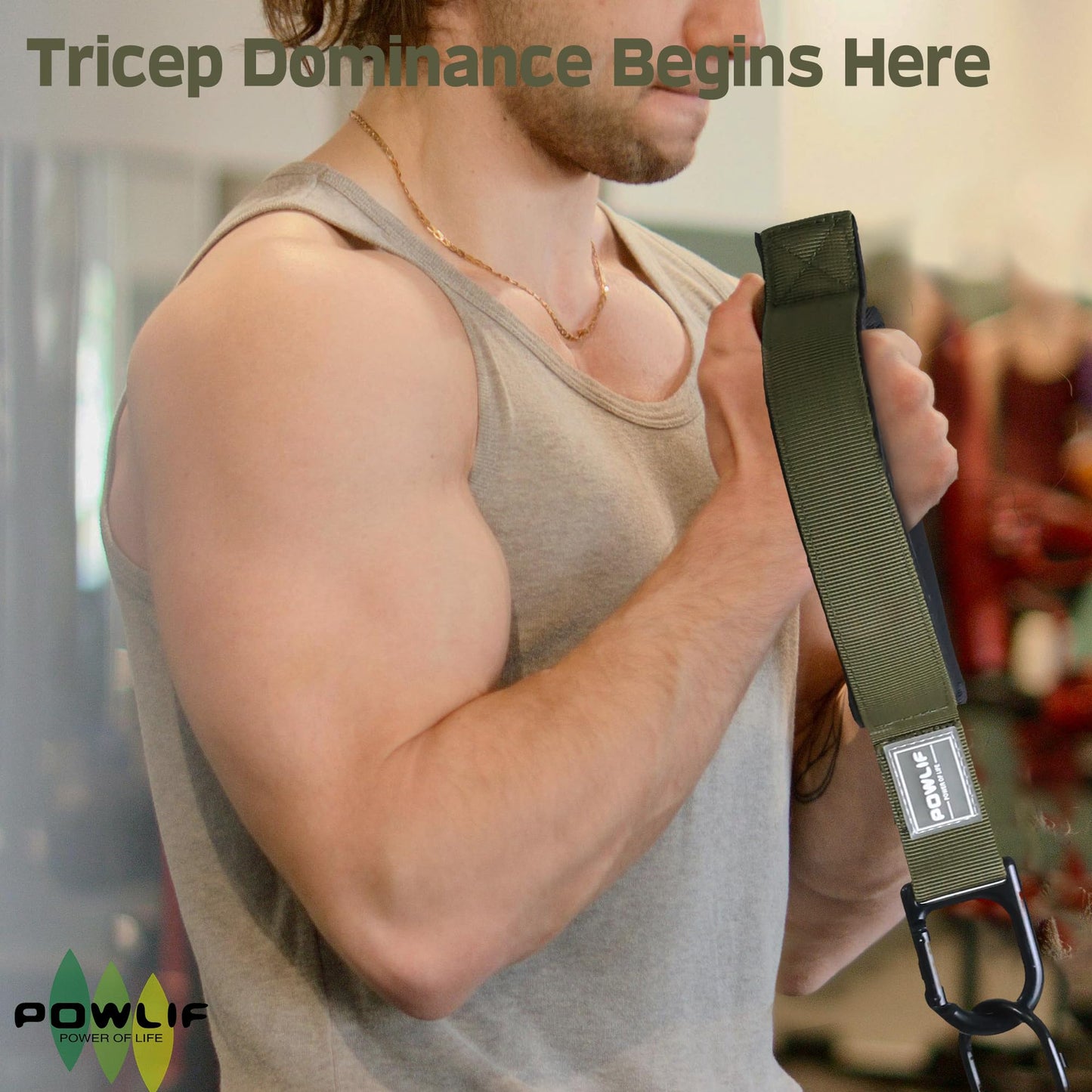 POWLIF Tricep Rope Cable Attachment, Tricep Pull Down Rope & Exercise Handles, Cable Machine Attachment for Gym (Tricep Rope Set or Single Handle)