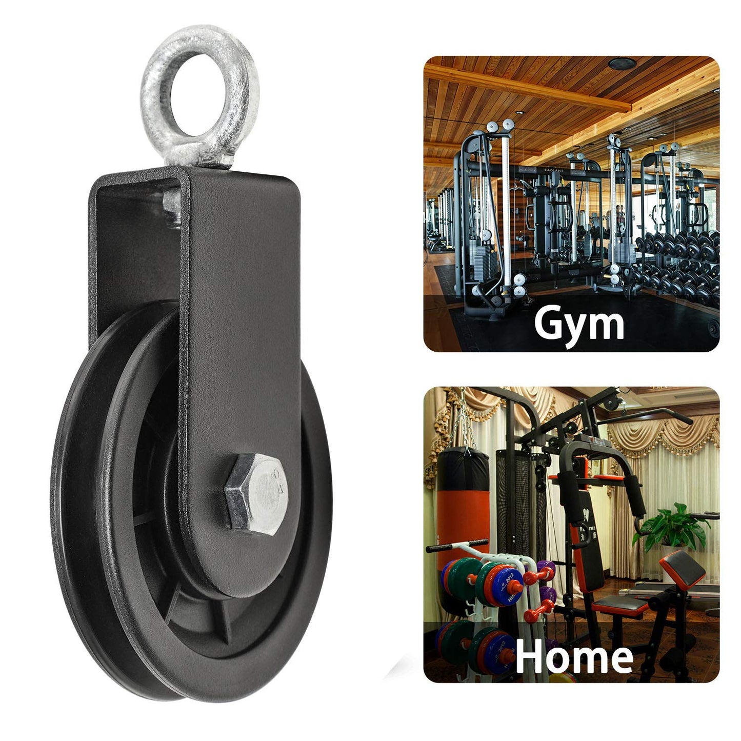 Vishusju 90mm Pulley Wheel for Cable Machines Silent Bearing Home Gym Equipment Pull Down Attachment Weight Lifting Pulley Traction