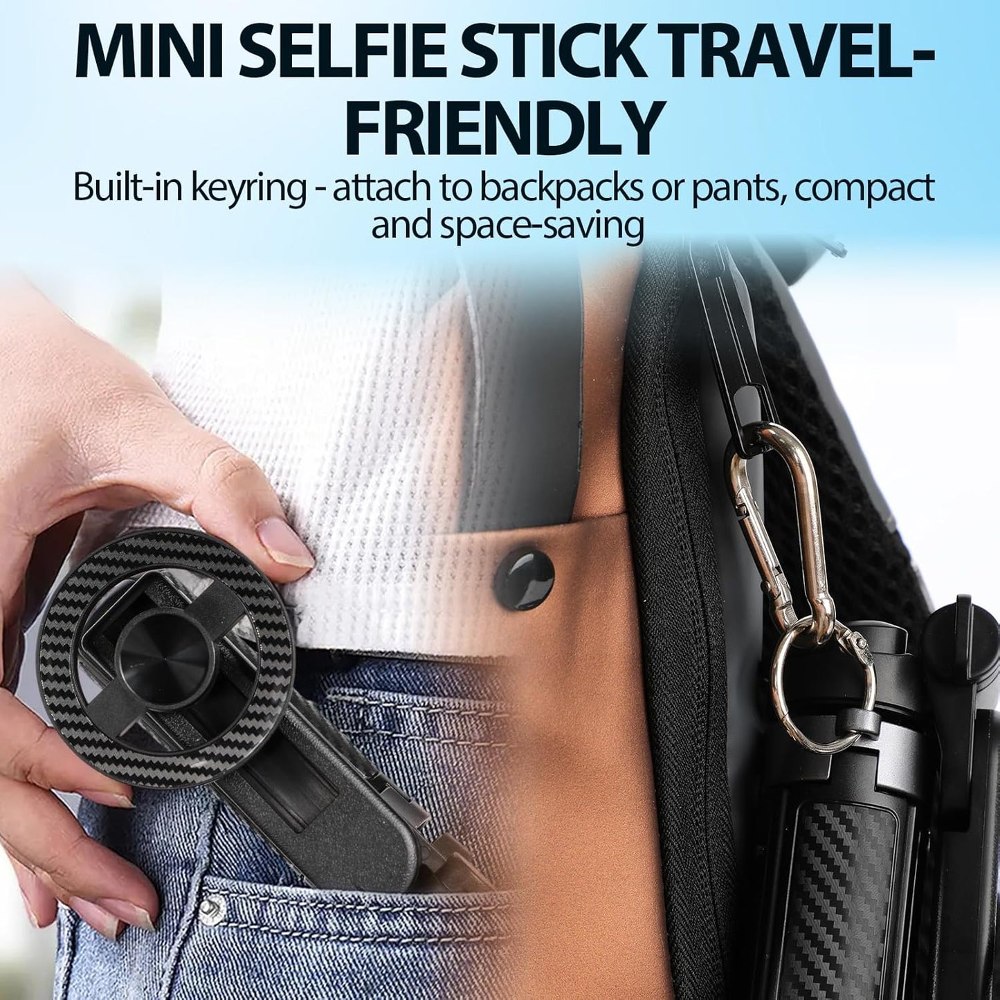 BScintilla 4-in-1 360 Multifunctional Magnetic Selfie Stick,Universal Rotation Phone Tripod with Wireless