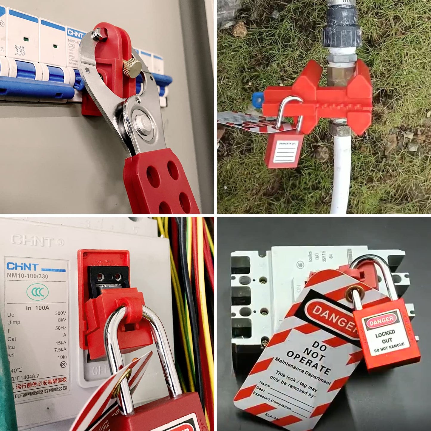 SAFBY Lockout Tagout Station Metal Kit with Lock Out Tag Out Loto 4 Hasps,40 Tags,20 Locks with Number 1-20 (Big Metal Station)