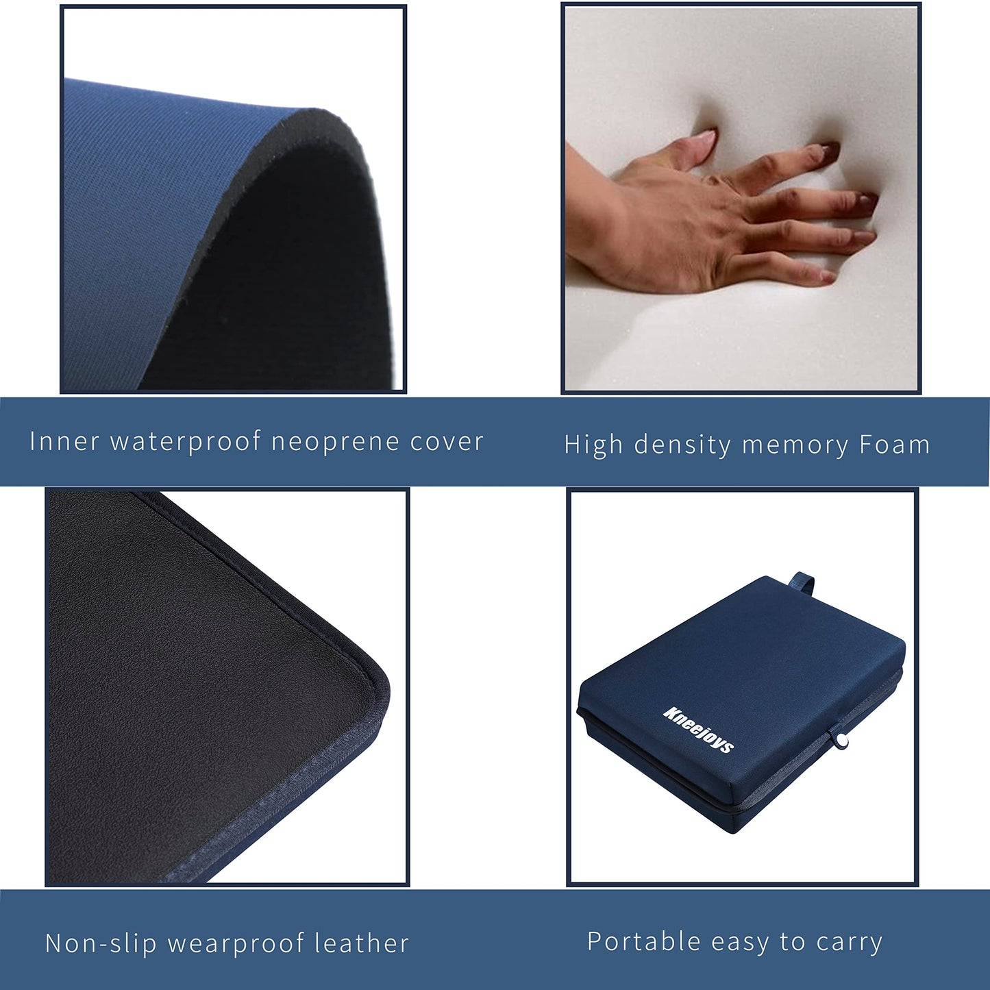 Kneejoys Bath Kneeler Pad Kneeling Pad Knee Pads for Women Knee Pads for Men Bath Kneeler Baby Bath Kneeler Kneeling Pad for Bathing Baby Garden Kneeling Pads Yoga Knee Cushion (Navy Blue)