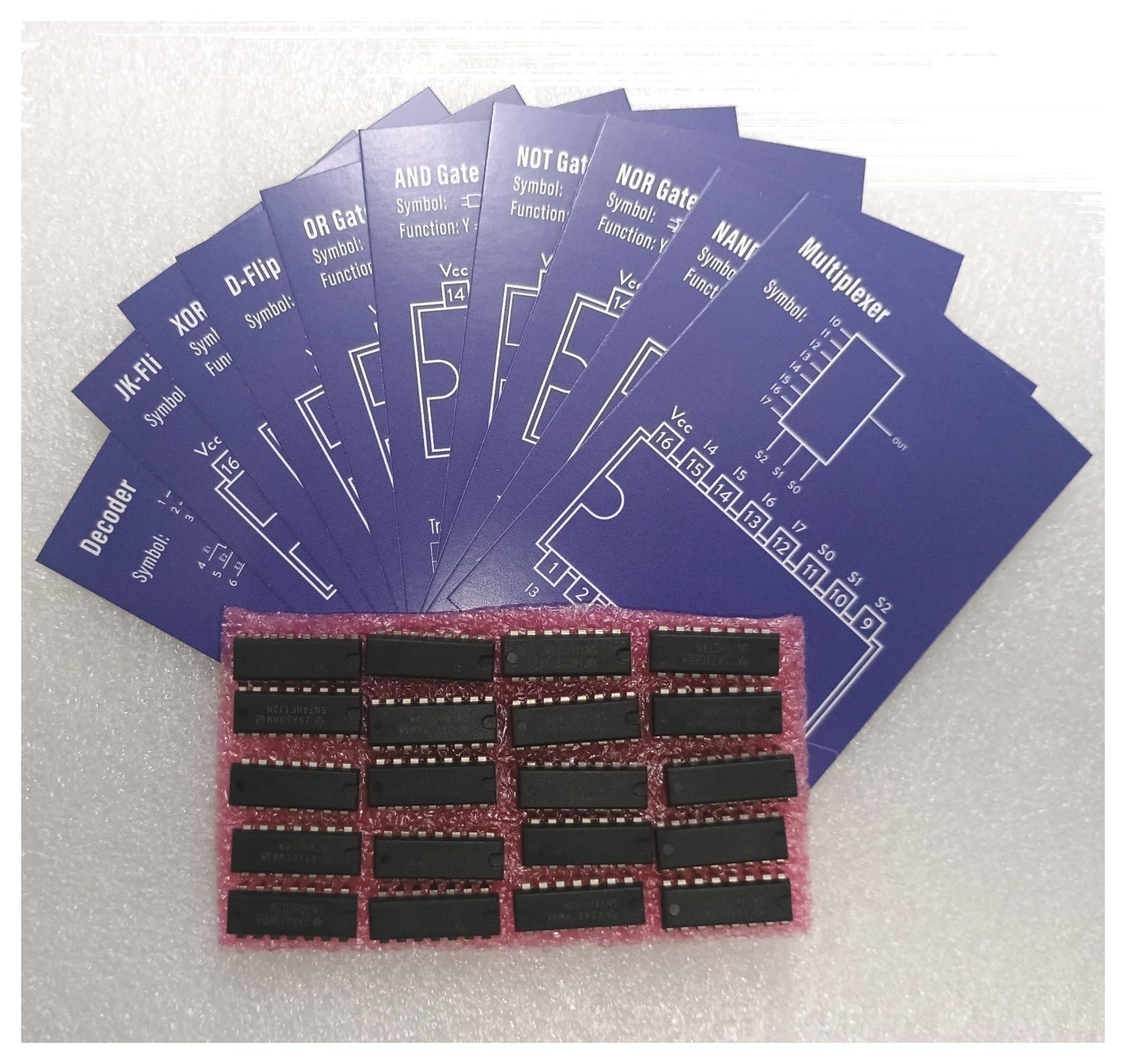 Digital Evaluation Board DEB Plus, Solderless Expandable Circuit Prototyping for Electrical Engineering Students, 20 IC Logic Chips, 140-Piece Wiring Set, Hands-On STEM College Prep Learning System