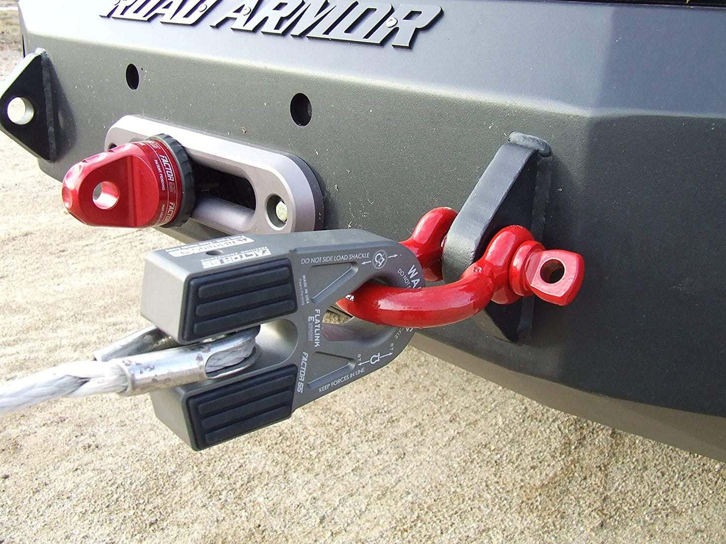 Factor 55 00080-06 FlatLink E Expert Version Winch Shackle Mount Assembly Anodized Gray