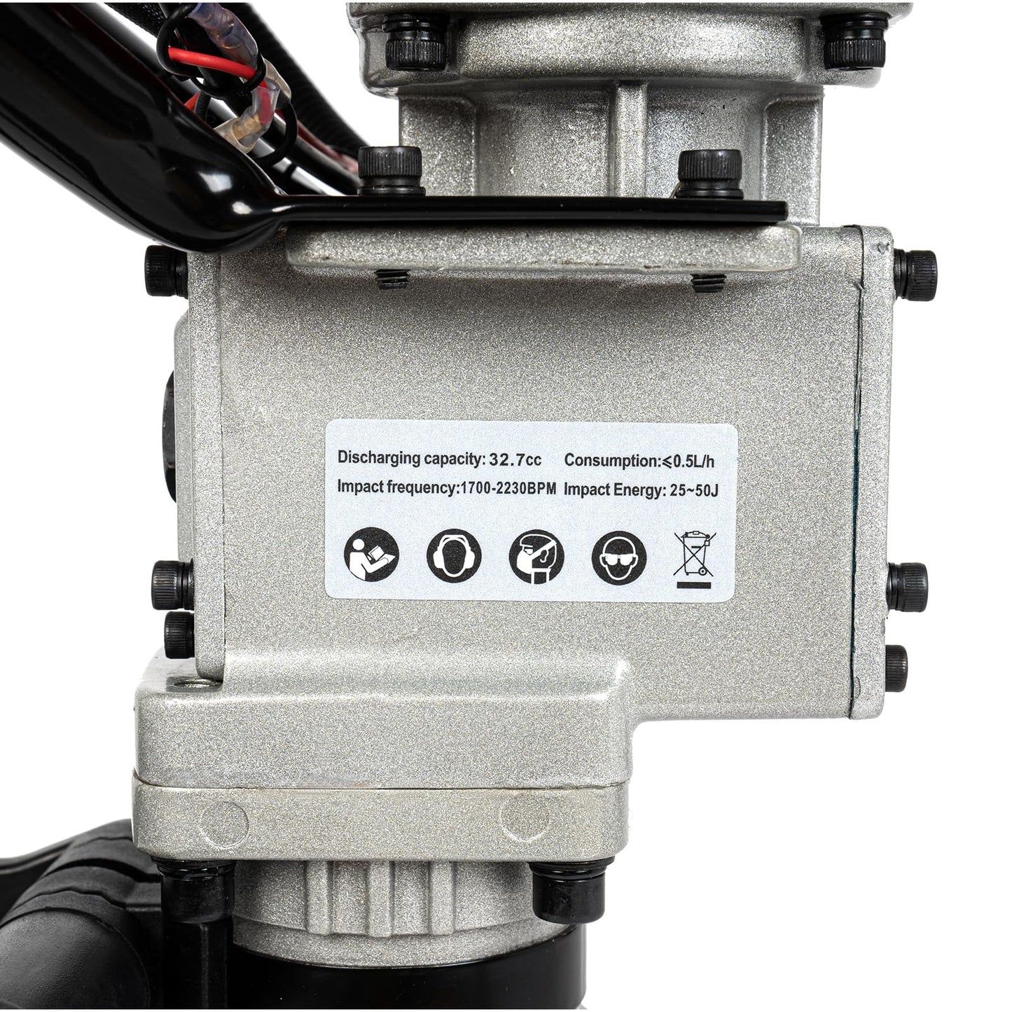 Gas Powered T Post Driver 2 Stroke 32.6CC 1.2HP Gas Post Pounder Pile Driver Heavy Duty Single Cylinder Air Cooled Fence Post Driver Hammer with 2 Piling Heads