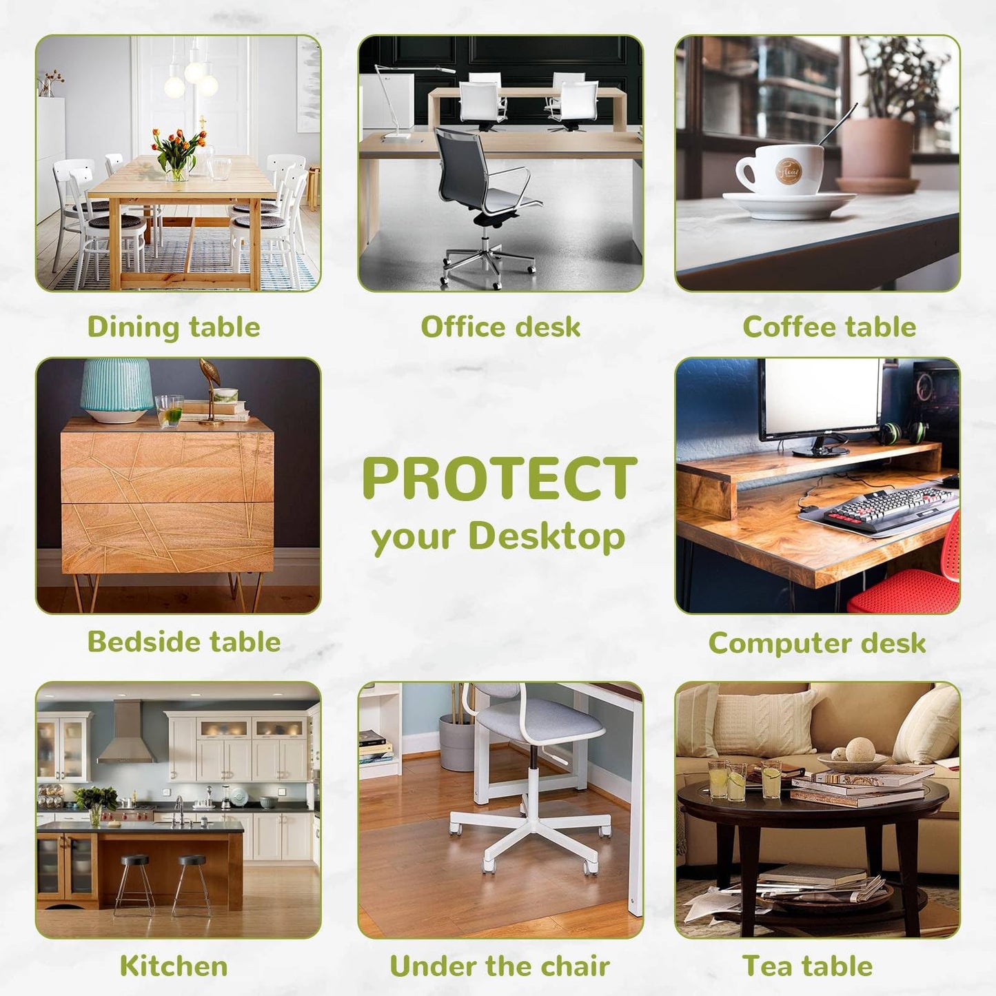 Eisdroma 38 x 61 Inch Clear Table Cover Protector, 2mm Thick Clear Table Protector for Dining Room Table, Plastic Table Cover, Waterproof Table Pad for Kitchen, Office