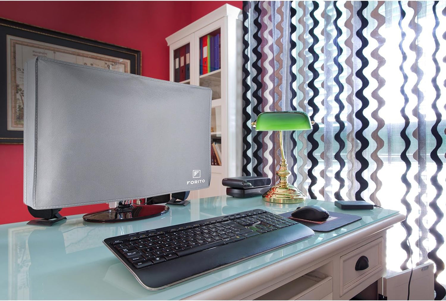 23" 24" 25" 23" 24" 25" 24W 18H 3D)-Gray Univesal Monitor Dust Cover Scratch Resistance Nonwoven Full Body Sleeve