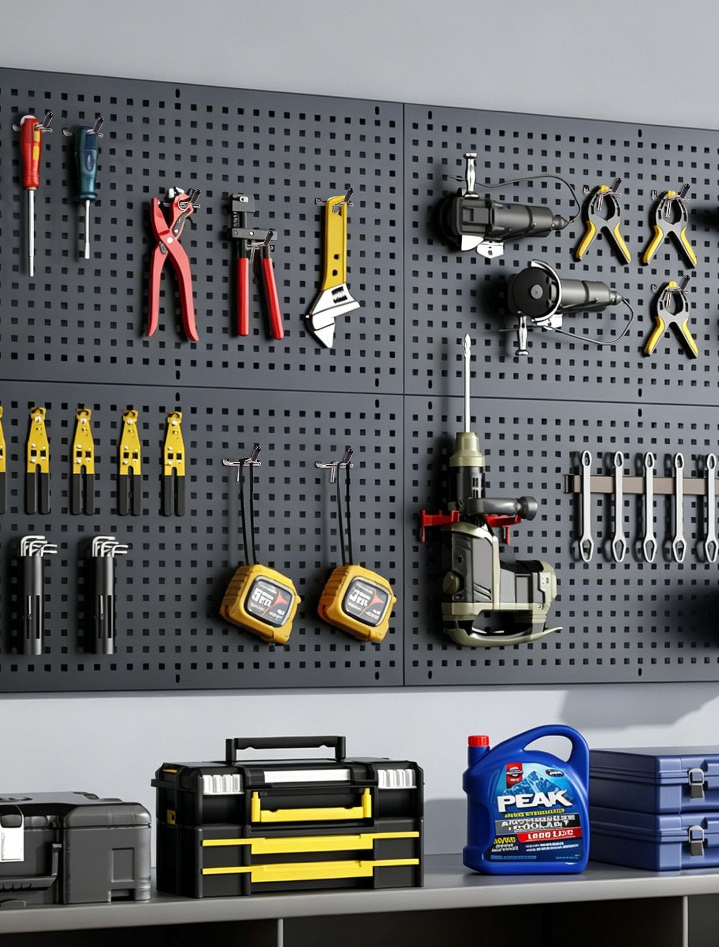 FEAOXYO 60 PCS 2 Inch Pegboard Hooks, Heavy Duty Peg Board Organizer Accessories, Tool Hangers Fit 1/4" Pegboard, Perfect for Garage Storage, Workshop, Craft Room and Wall Hanging Tool