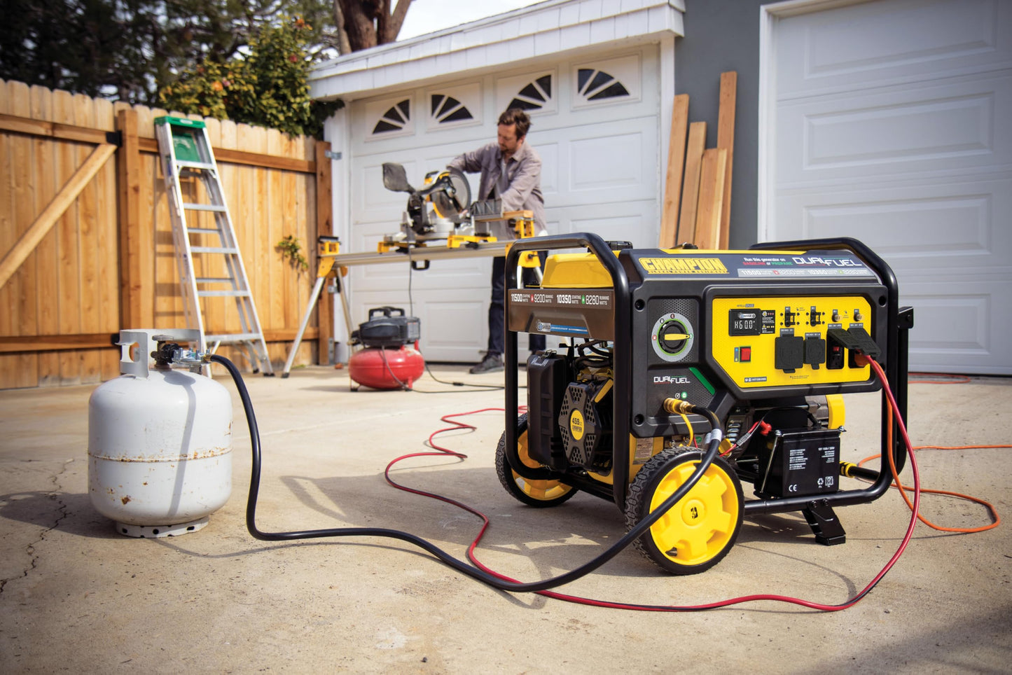 Champion Power Equipment 11,500-Watt Electric Start Dual Fuel Home Backup Portable Generator with Free 3-Year Warranty