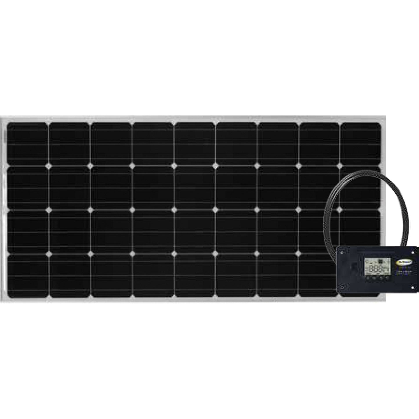 Go Power Retreat 100 Watt Solar Kit, Solar Panel Kit with 100W Panel, 30A PWM Controller, MC4 Cables, and Mounting Hardware for Rooftop Camper Systems