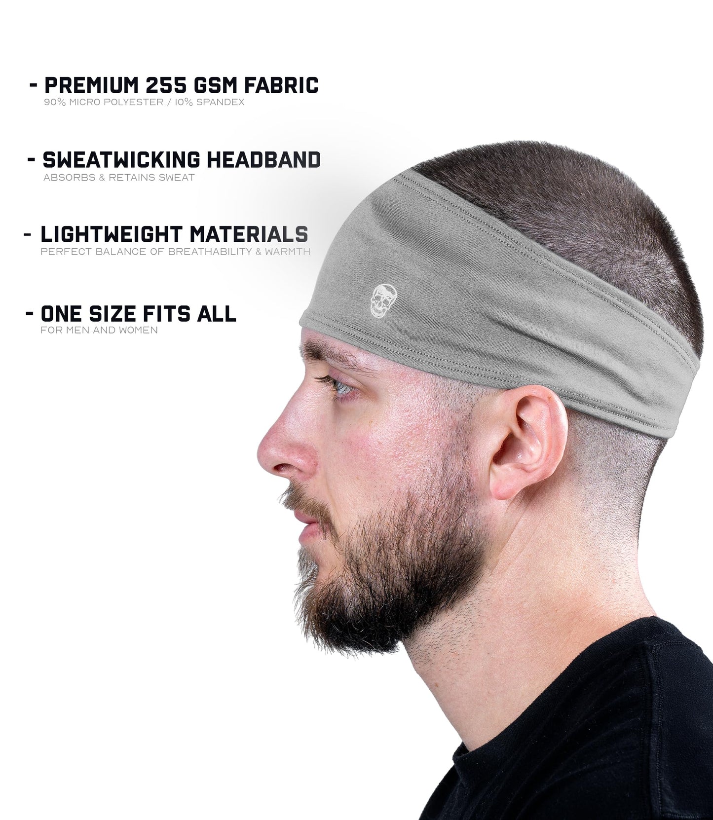 Gymreapers Workout Headbands for Men & Women-Comfortable Sweat Absorbing Band to Keep Hair Back During Running Sports Gym Cycling and Outdoor Activities
