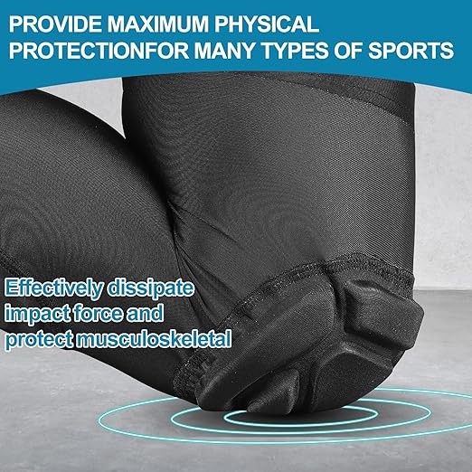 TUOY Knee Pad with Shin Guard Pads, Protective Shin/Knee Sleeve Support for Soccer, Football, Basketball, Wrestling, Volleyball (A Pair)