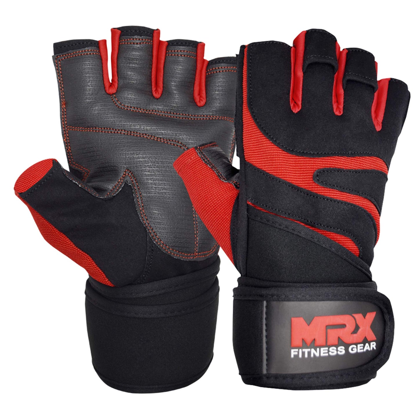MRX Weightlifting Gloves for Men - Wrist Support Lifting Gloves | Workout Gym Accessories for Powerlifting