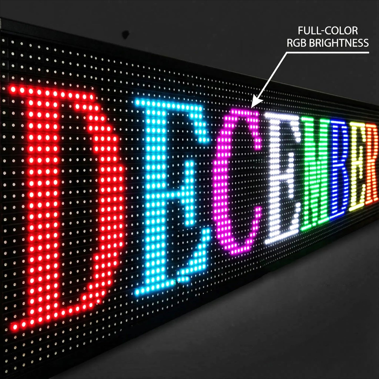 P10 Scrolling Led Sign 77"X14" Programmable Display Digital Sign Outdoor Message Board For Business Custom Banner Word Light Advertising Wifi Control High Brightness Neon