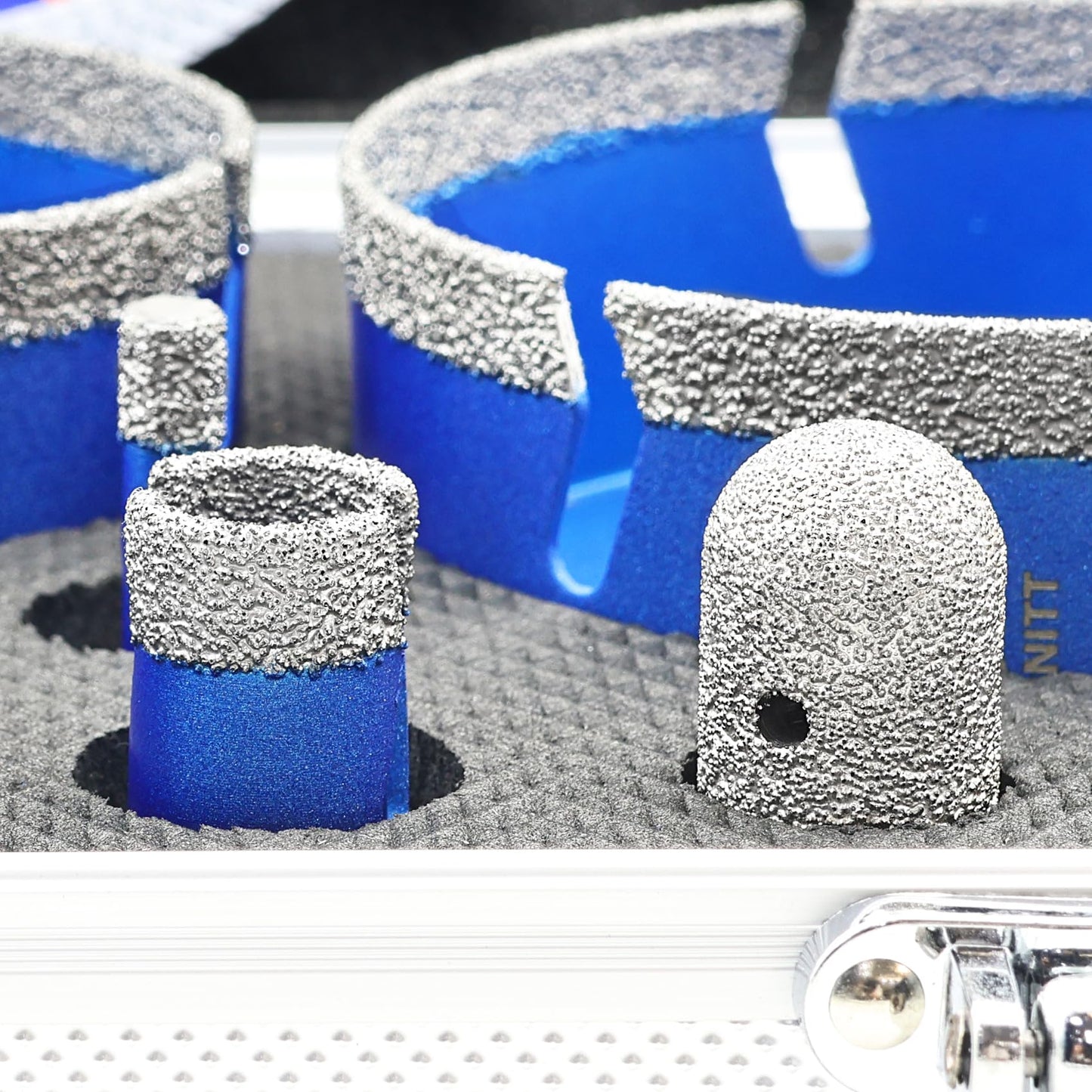 Diamond Core Drill Bit Set - BRSCHNITTTile Hole Saw Kit 1/4" 5/16" 3/8" 4/5" 1-3/8"2" 3" 4 1/2"& 4/5" Finger Bit&2" Chamfer Bit for Porcelain Tile Ceramic Marble Granite&Diamond Blade