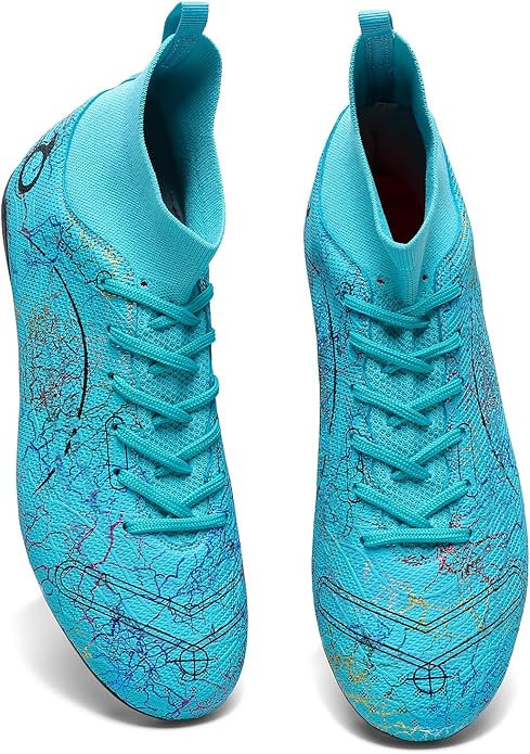 Men's Soccer Shoes High-Top Soccer Cleats Outdoor Breathable Athletic Professional Spikes Youth Boys Football Shoes Unisex