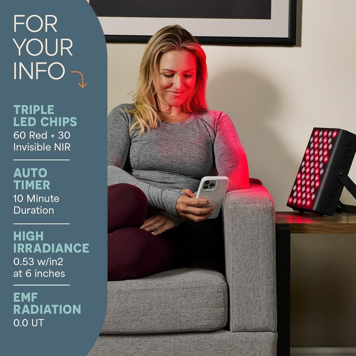 LifePro Red Light Therapy for Body, Face - Near Infrared Light Therapy Panel - Lessens Pain, Inflammation, Skin Health - 660nm and 850nm Red and Near Infrared LEDs to Improve Circulation