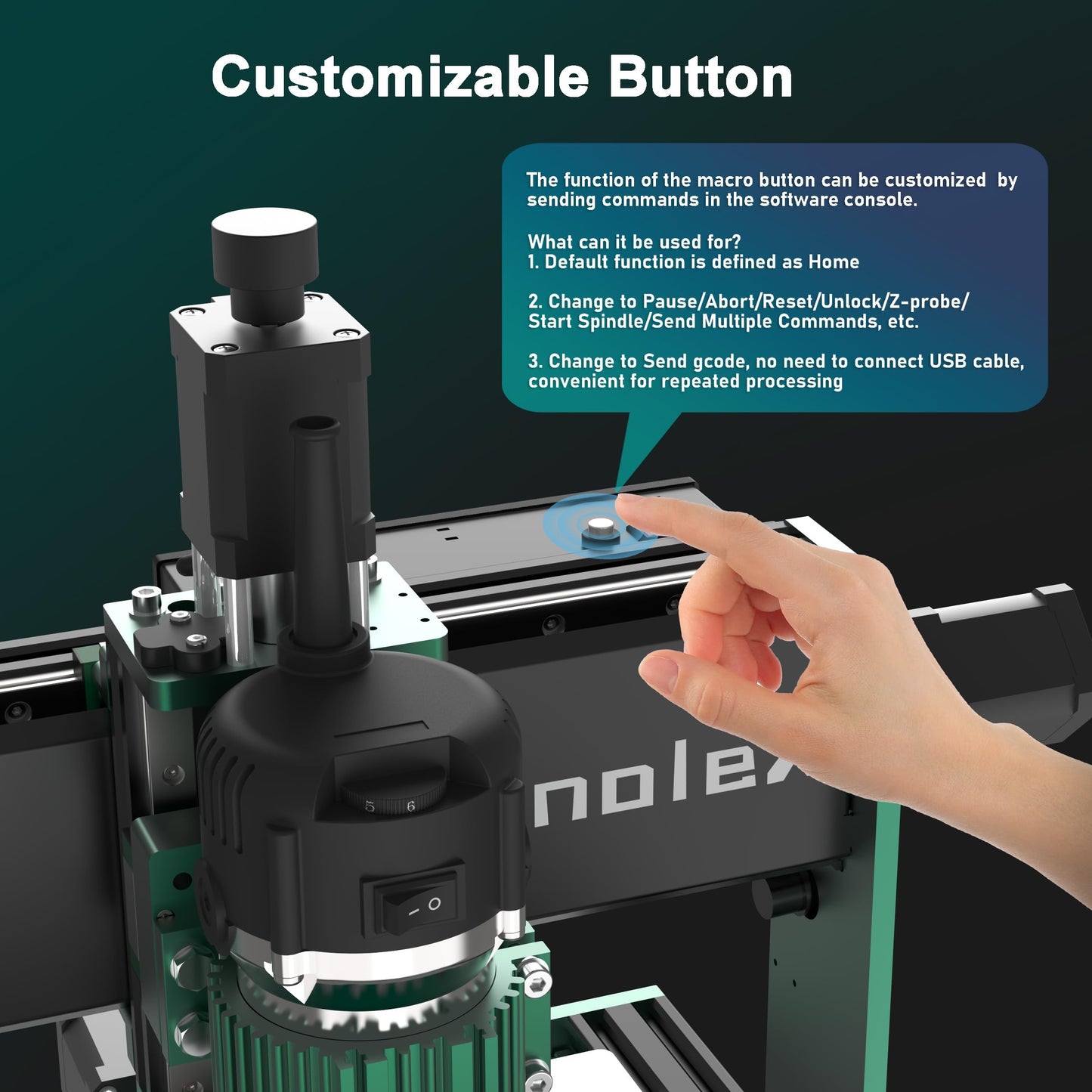 AnoleX CNC Router Machine 3060-Evo Max, All-Metal XYZ Axis Dual Steel Linear Guides with 800W Trimmer Router, ideal for Cutting Aluminum, Brass, Stainless steel, Wood, Acrylic, MDF, Plastics