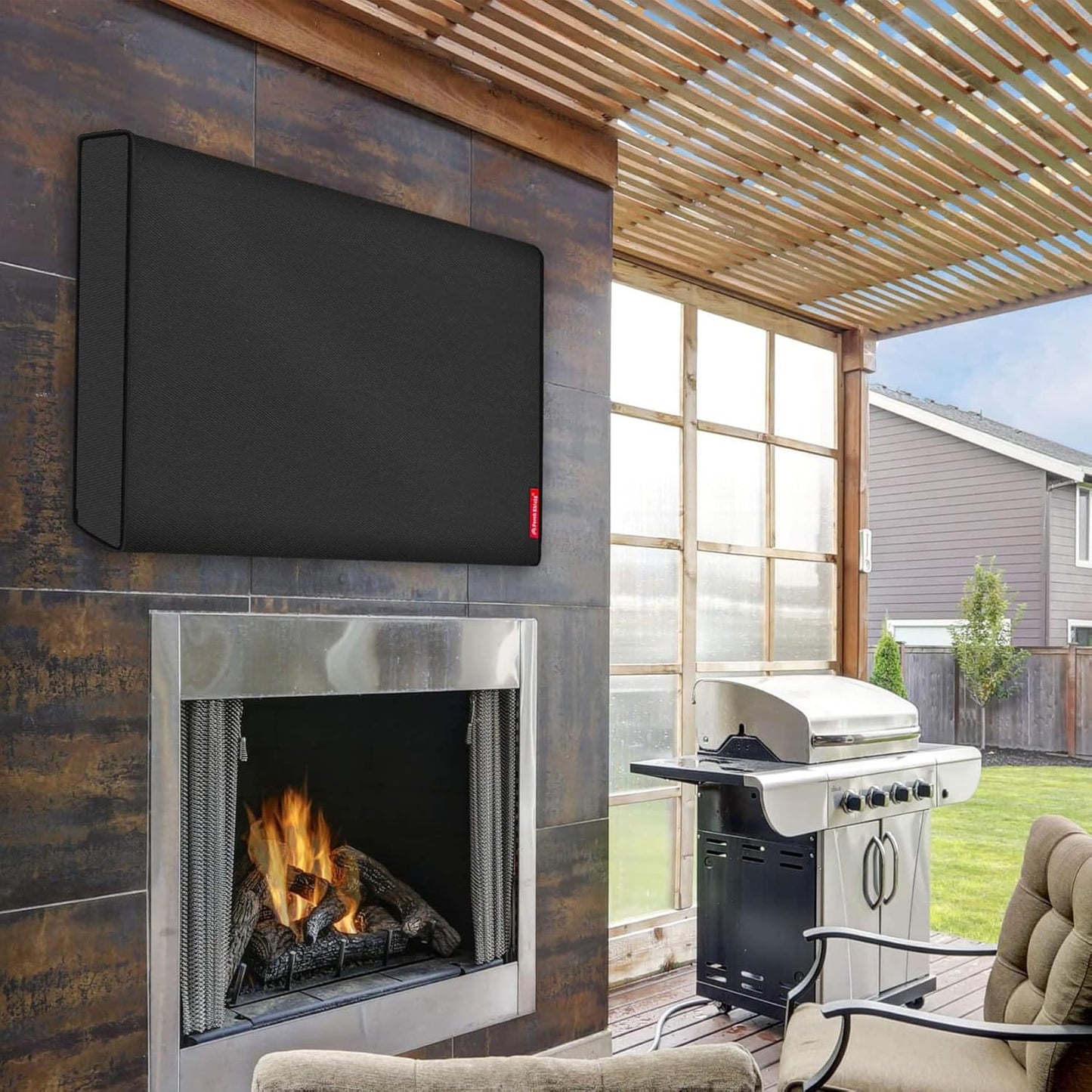 44-47 inches Porch Shield Outdoor TV Cover Universal Weatherproof Protector for LCD, LED, Plasma Flat TV Screen