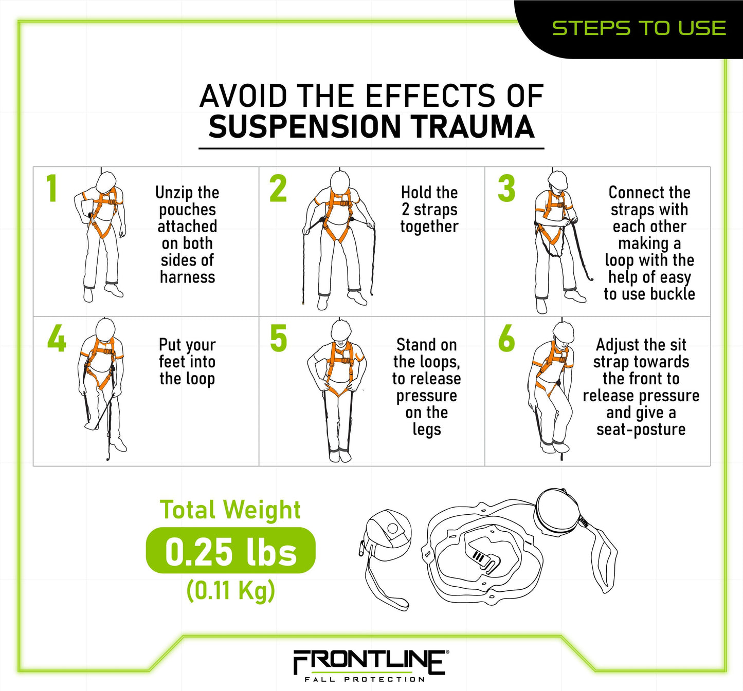 Frontline ACTR Universal Suspension Trauma Straps (1 Pack)