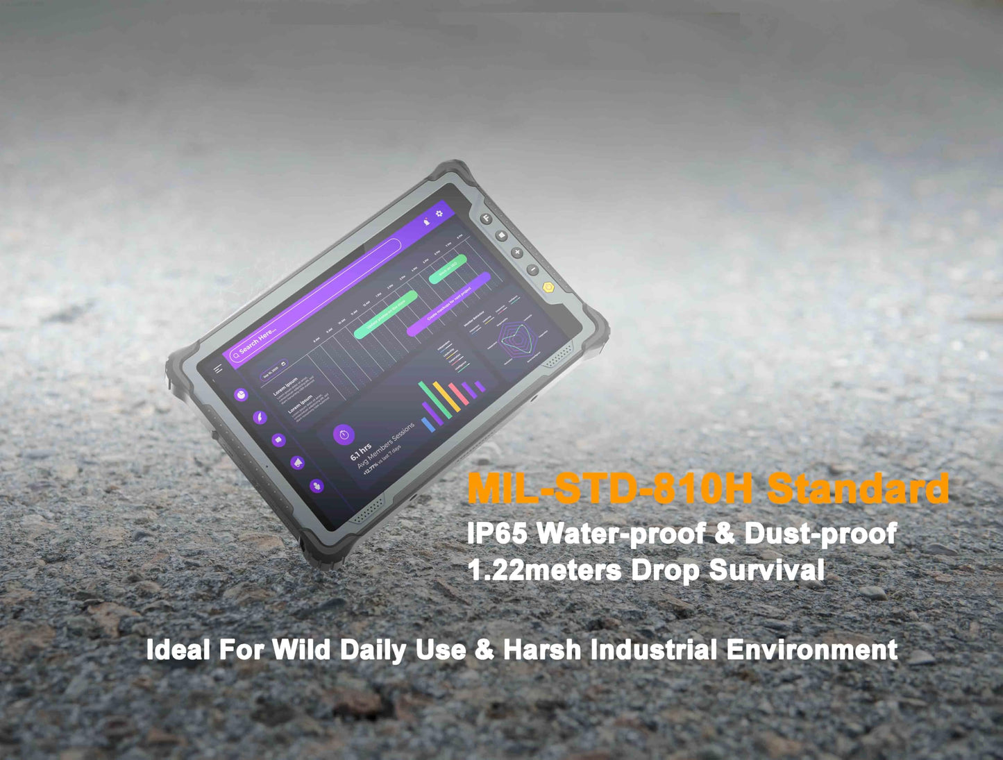 Vanquisher 2024Q4 Launched Rugged Tablet PC Windows 11 IOT Enterprise, New GEN CPU | 8" 1200 * 1920 HD Screen | 8GB RAM + 128GB ROM | Upgraded Wi-Fi 6 Technology | for Enterprise Mobile Field Work