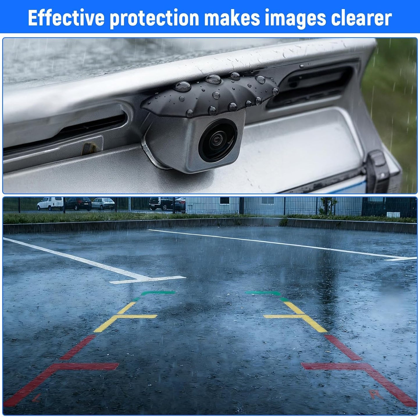 Qulkws Rear View Backup Cameras Covers Camera Rain Cover Backup Camera Rain Shield Car Rear View Cameras Anti-Rain