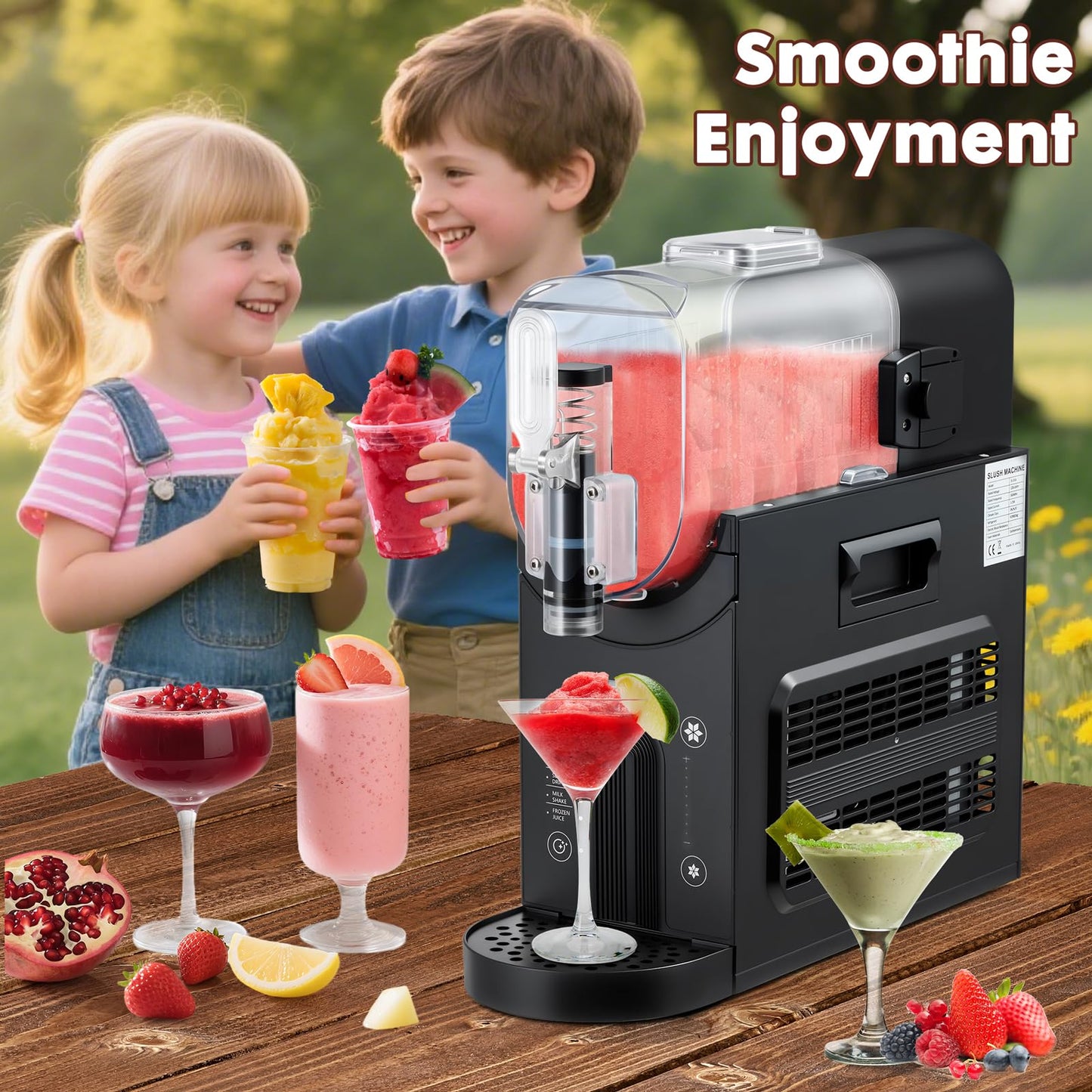YODHOSA Slushie Machine Professional Slushy Maker,64 oz Frozen Drink Maker with 5 Pre-Set Programs for Milkshake,Frappe,Margarita,Cold Drink,No Ice Needed