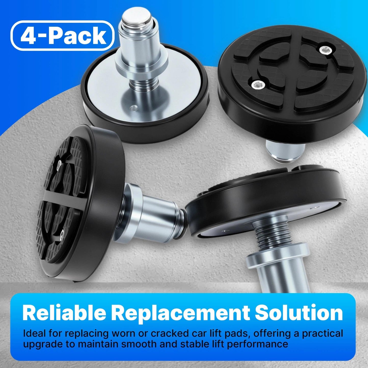 Yudylg 4-Pack 35mm Shaft Diameter Car Lift Round Tray Rubber Pads – Fit for 2 Post Car Lift, Compatible with Bendpak Maxjax Rotary & Other 35mm Shaft Diameter Lifts | Heavy-Duty Auto Lift Rubber Pads