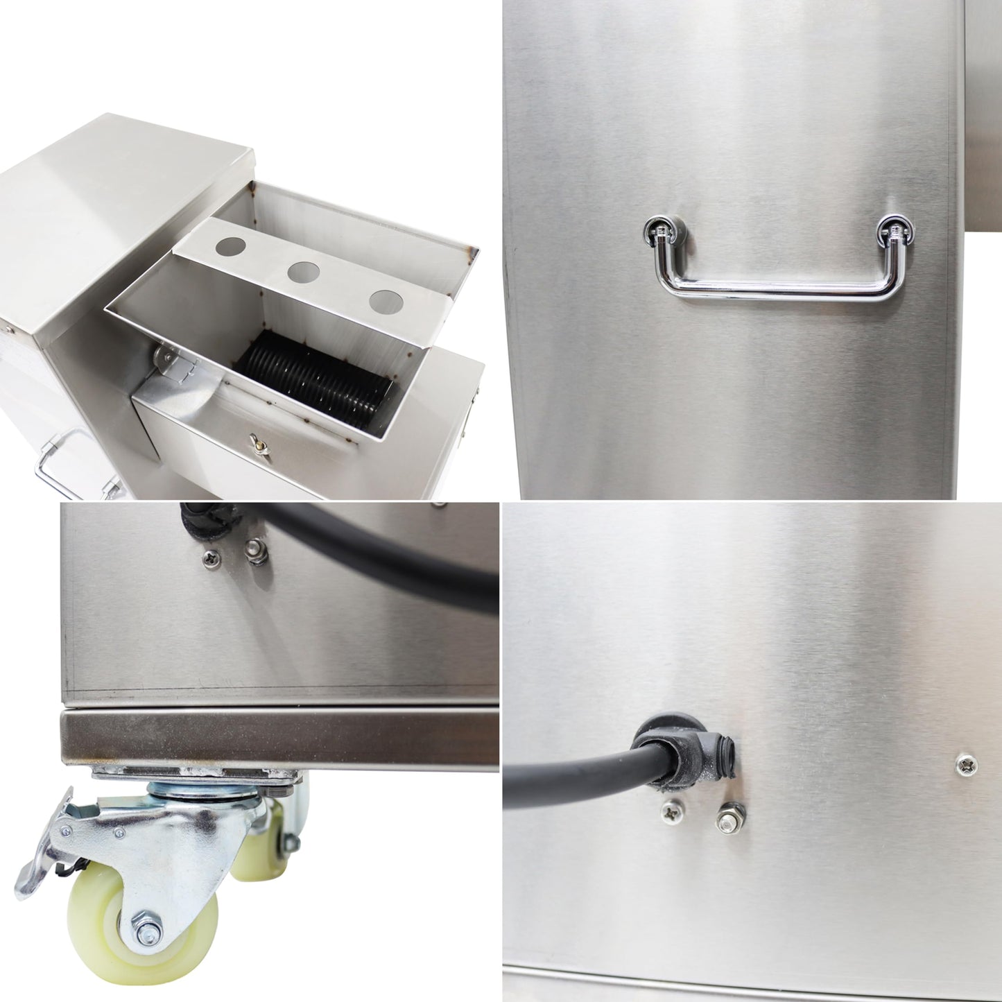 TECHTONGDA Commercial Meat Slicer Meat Cutting Machine with 8mm Blade Electric Stainless Steel Meat Cutter Slicer Steak Pork Meat Cutter Slicer TJ130L 882LBS/H 110V