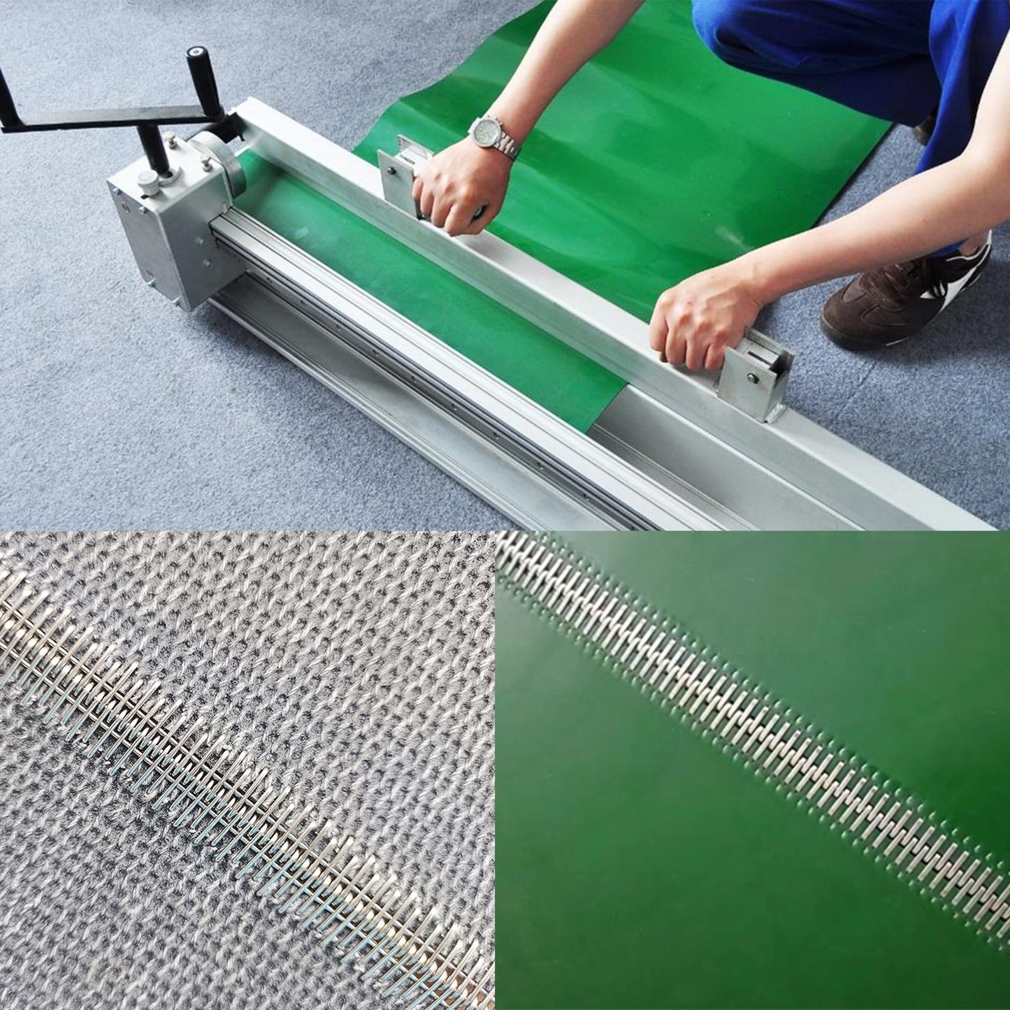 14'' Belt Fasteners Manual Roller Lacer PVC PU Conveyor Belt Tool Splice Assembler Roller Lacemaker for Flexco Wire Hook/Spike Fasteners with 2 Face Strips
