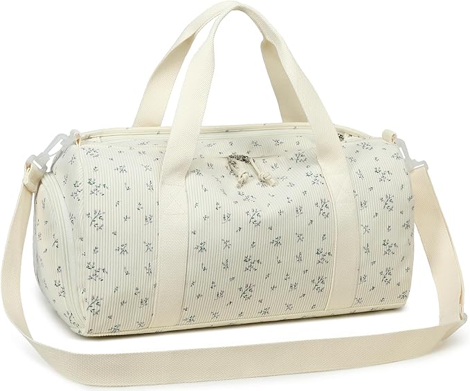 Duffle Bag for Gym Sports Women Girls Workout Travel Bag Weekender with Shoe Compartment and Wet Pocket