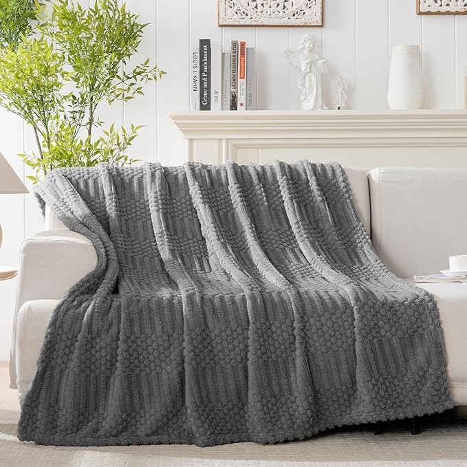 90x104 Inch Grey King Size Blanket - Soft & Fluffy Fleece, Neutral Tan Color, Cute & Aesthetic, Perfect for Sofa, Couch, Bed, Living Room & Bedroom, All-Season Use, Plush & Cozy Decorative Blanket