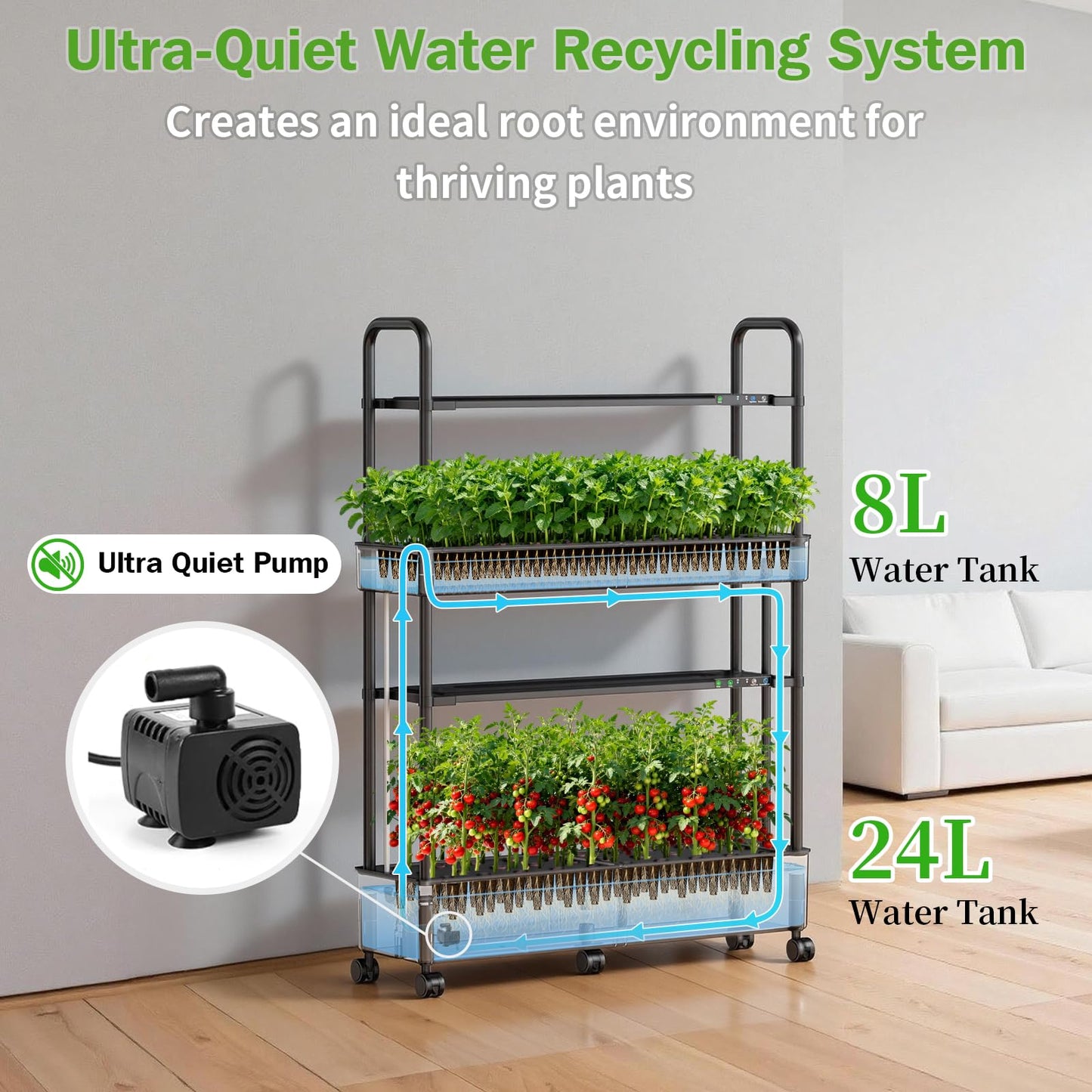 60 Pods Hydroponics Growing System Kit & 120 Pcs Hydroponic Pods Kit