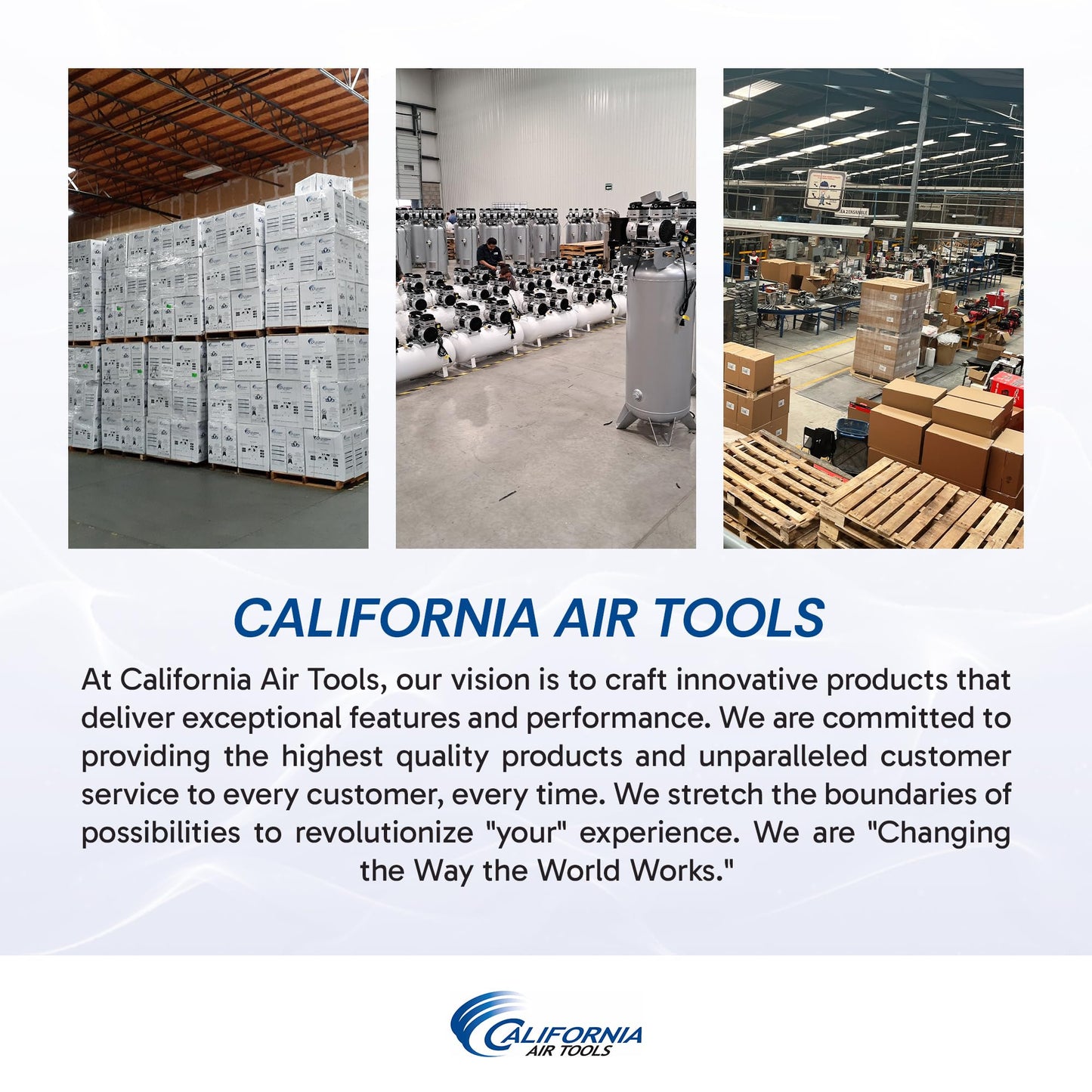California Air Tools CAT-4710W 1.0 HP Quiet and Oil-Free Air Compressor with Wheels, 4.7 Gallon Steel Tank, 75 dBA Noise Level, Lightweight