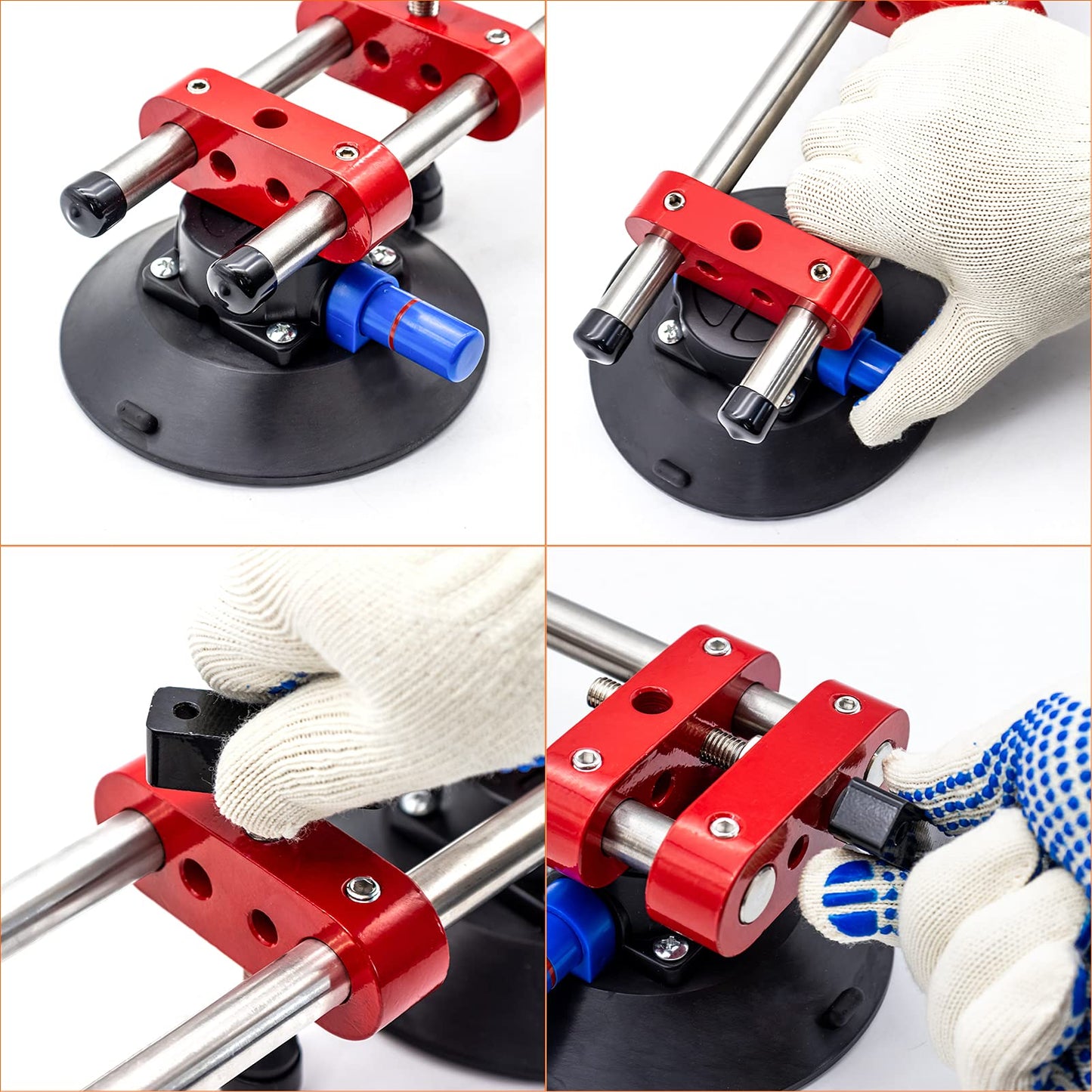 HIGHTOP 90 Degree Stone Seam Setter with 6Inch Suction Cup Seam Joining Leveling,Solid Countertop Installation Tool for Quartz slabs ,Granite, Stone, Marble,Tile Gap Regulator
