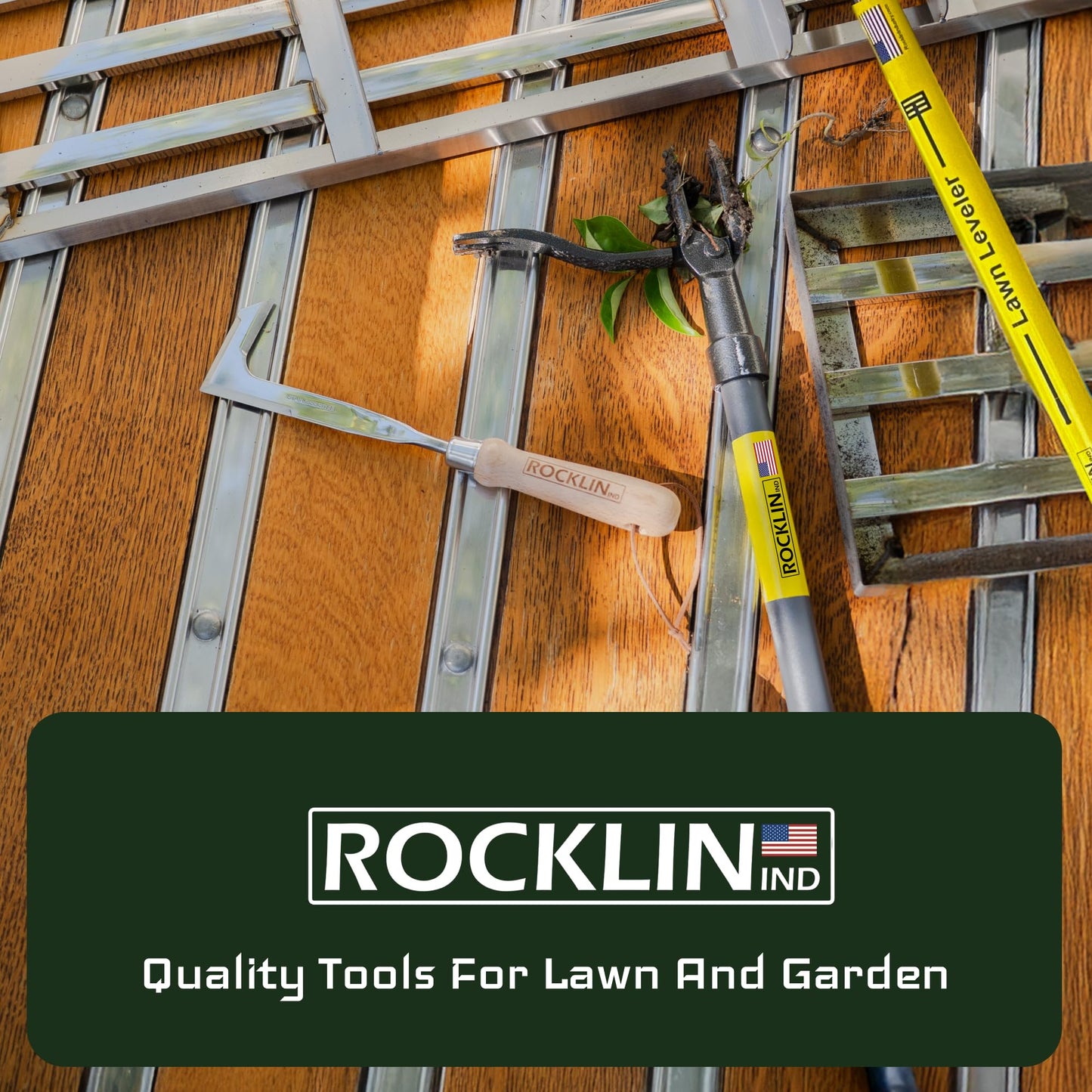 Rocklin™ Lawn Leveling Rake | Stainless Steel | 30" x 10" Ground Plate | 78" Extra Long Handle for Yard for Dad, Husband & Men