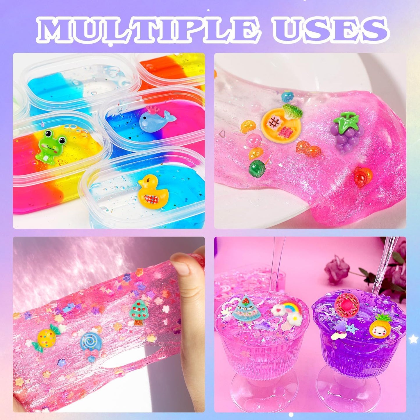 Skiennix Slime Making Supplies Kit - 175 Pack with Charms & Foam Balls for Creative Fun