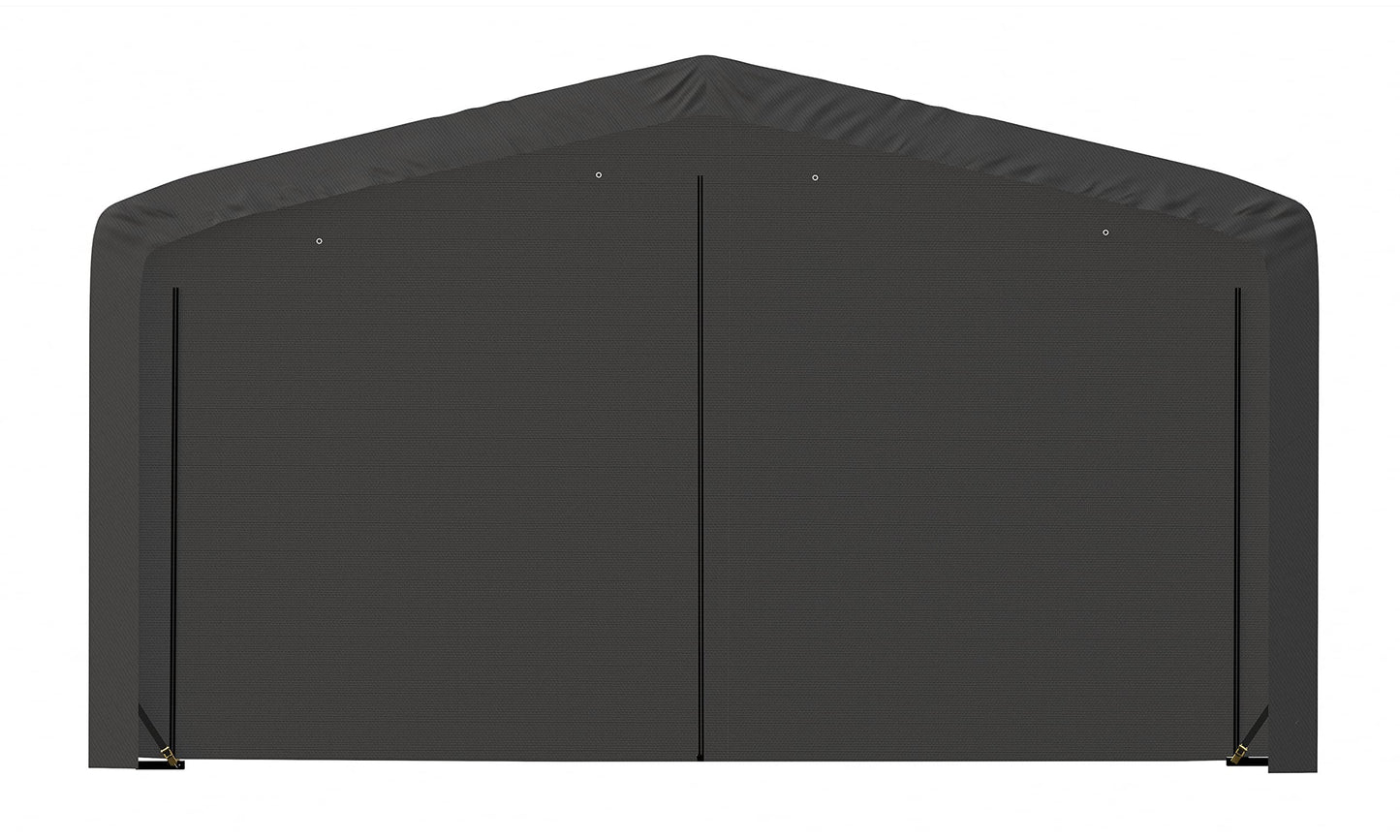 ShelterLogic ShelterTube Garage & Storage Shelter, 20' x 23' x 12' Heavy-Duty Steel Frame Wind and Snow-Load Rated Enclosure, Gray