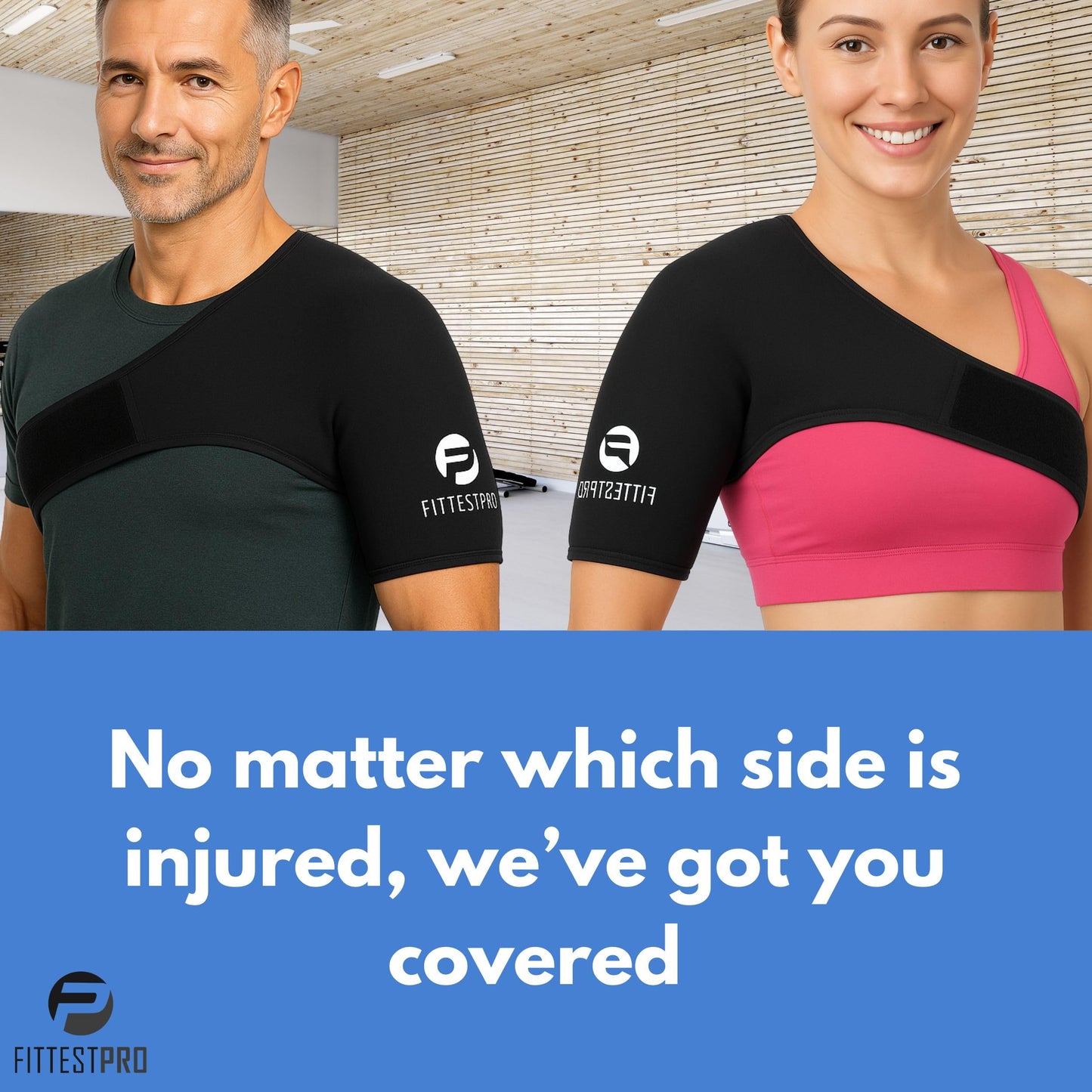 Fittest Pro Shoulder Ice Pack Wrap, HSA or FSA Eligible, Reusable Cold Therapy Wrap for Tendonitis, Swelling, Rotator Cuff, and Recovery