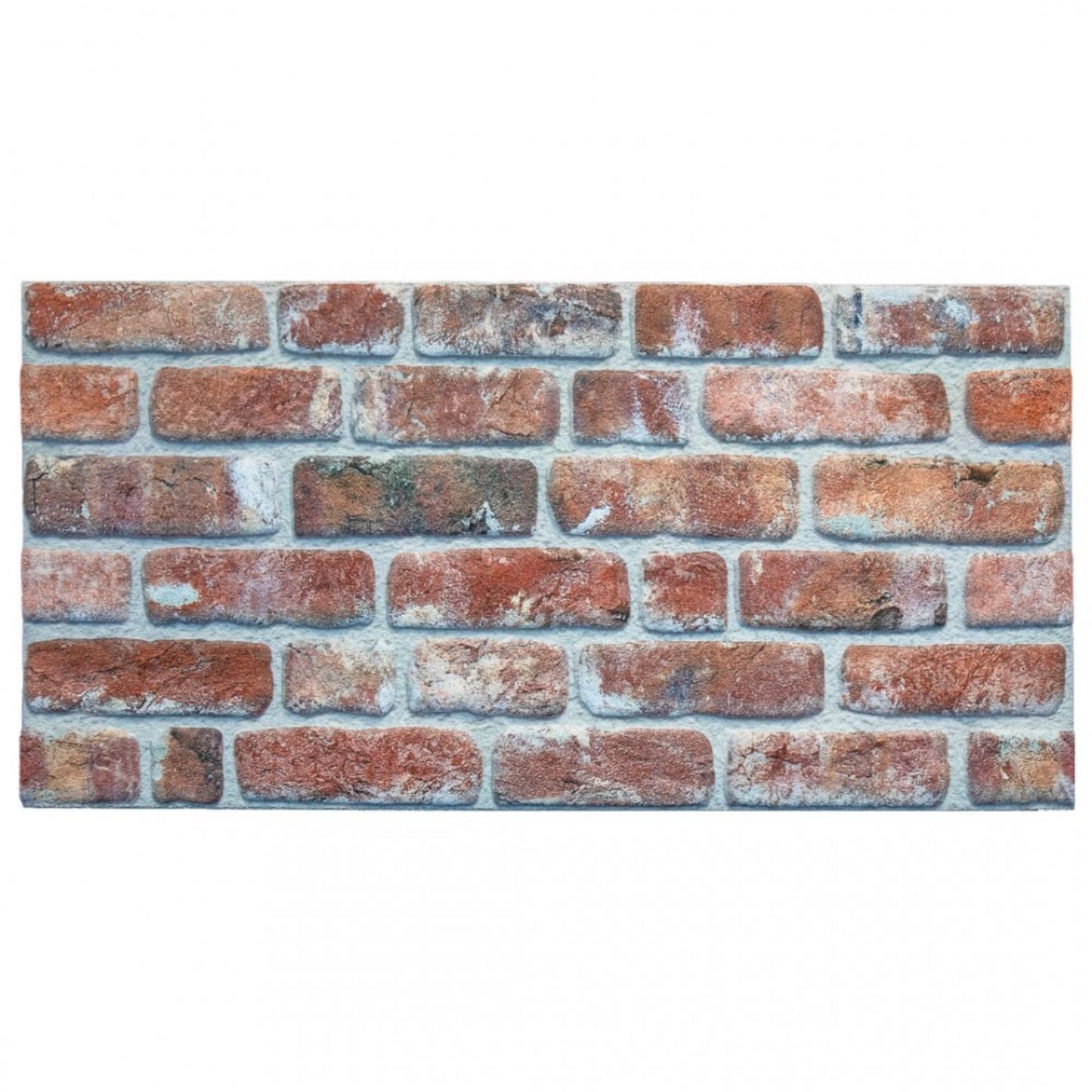 Dundee Deco 3D Wall Panels Faux Brick - Cladding, Red Brown Stone Look Wall Paneling, Styrofoam Facing for Living Room, Kitchen, Bathroom, Balcony, Bedroom, Set of 5, Covers 27 sq ft