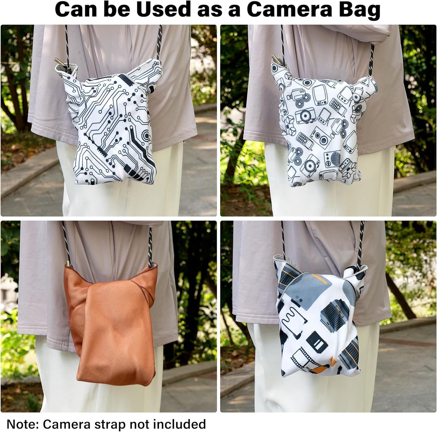 Walking Way Protective Wrap, Self-Adhesive Magic Cloth Camera Wrap, Storage Cloth, Anti-Scratch, Dustproof, Washable