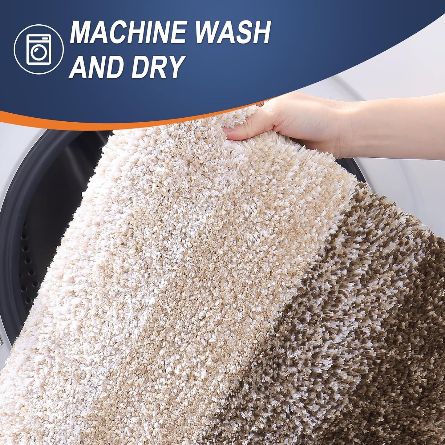 OLANLY Bathroom Rugs - Extra Soft Microfiber Mat, Quick Dry & Machine Washable, 36x24, Light Brown