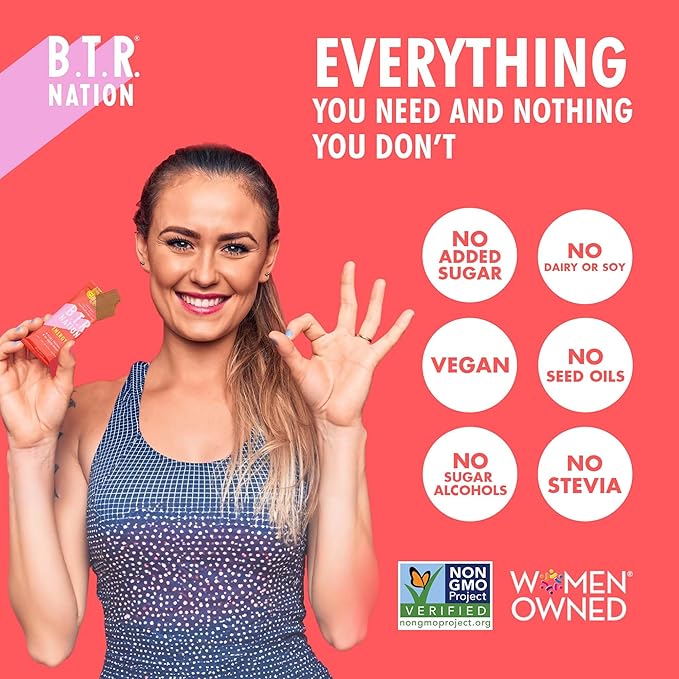 B.T.R. Nation Superfood Keto Protein Bars - Cinnamon Cookie Dough ENERGY | (4 Pack) | Plant Based Vegan Protein, Low Carb Food, Low Calorie, Gluten Free, No Sugar Alcohols, Boosted with Superfoods