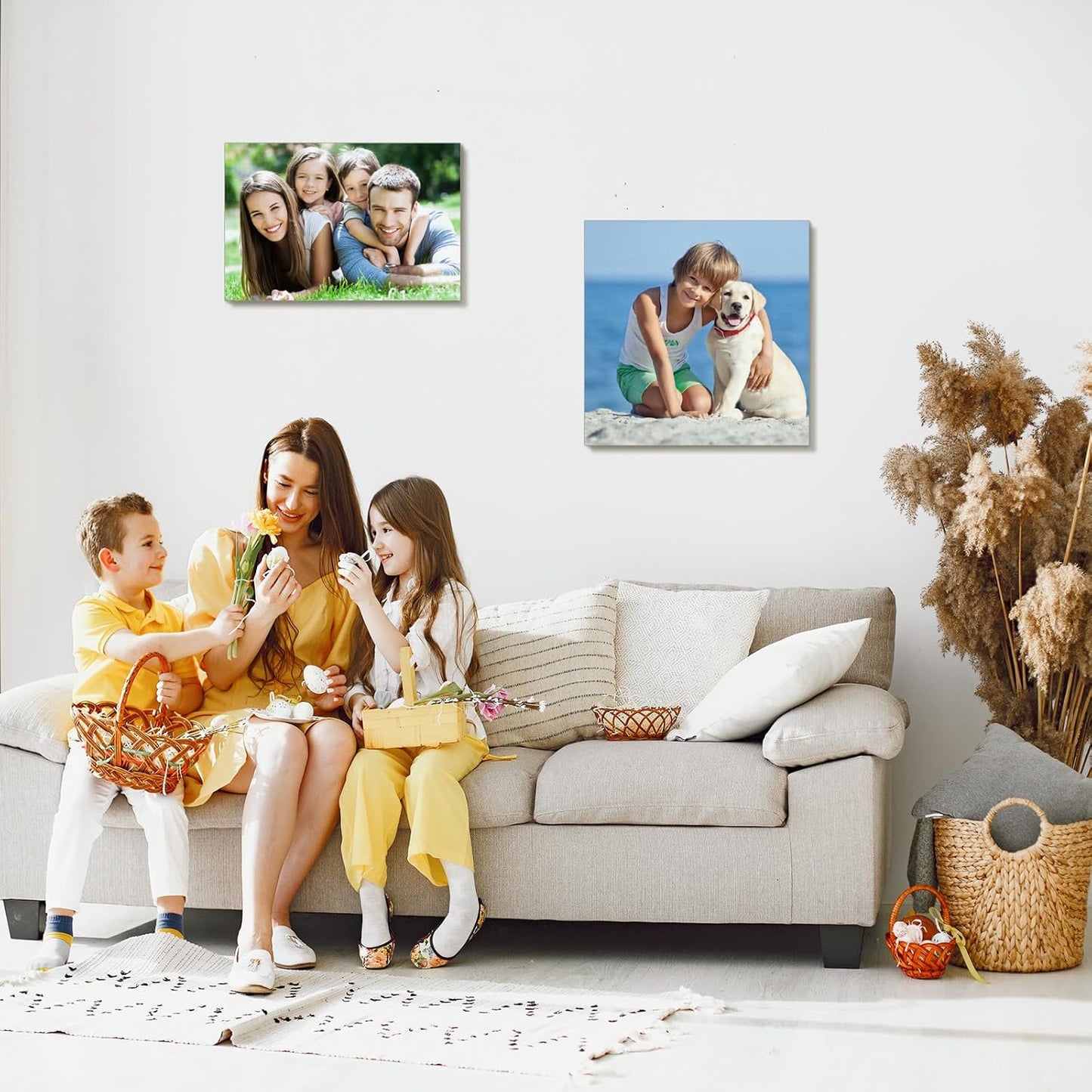 Xrlsg Custom Canvas Prints - Personalized Wood Framed Wall Art for Home Decor | 8" W x 10" H - Portrait