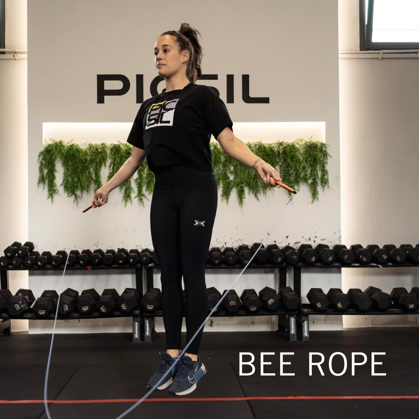 PICSIL - BEE High Speed Skipping Rope | Aluminum & Double Bearing System | Self-Adjusting for Cross Training, Boxing & Fitness | Lightweight 7.4oz | Adaptable for Men, Women & Children | (Lavender)